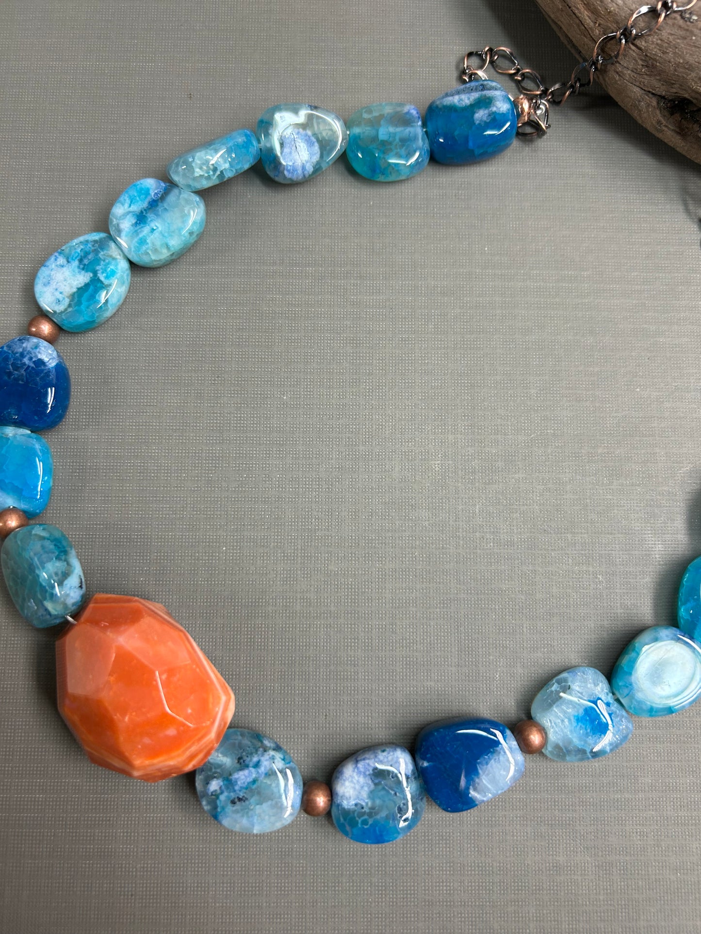 Blue Caribbean chunky necklace