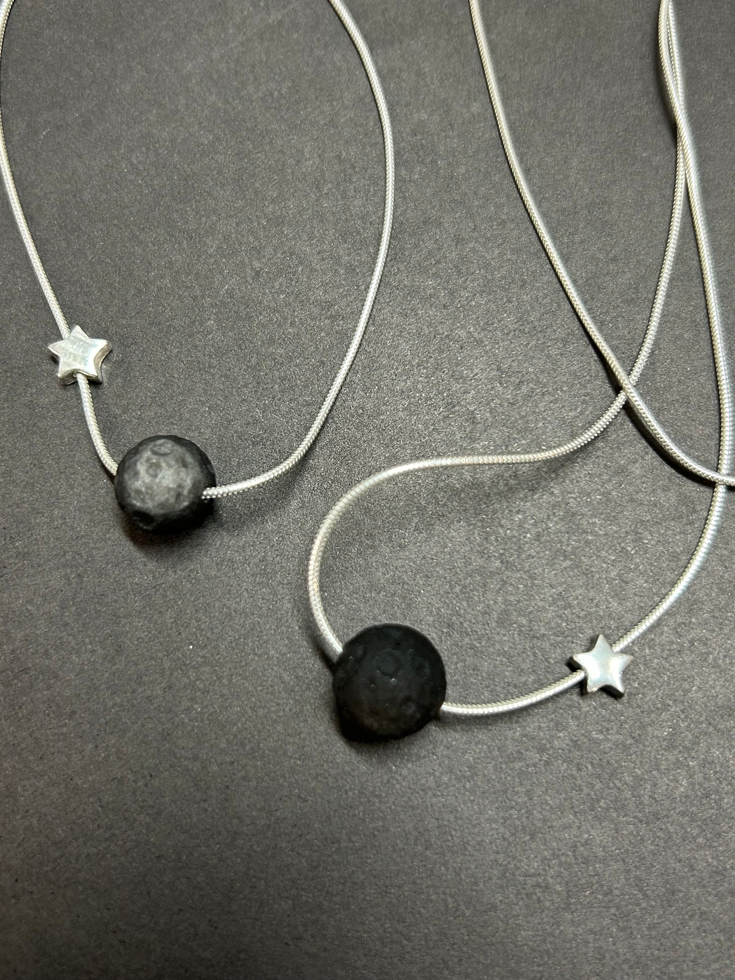 Moon craters and star necklace