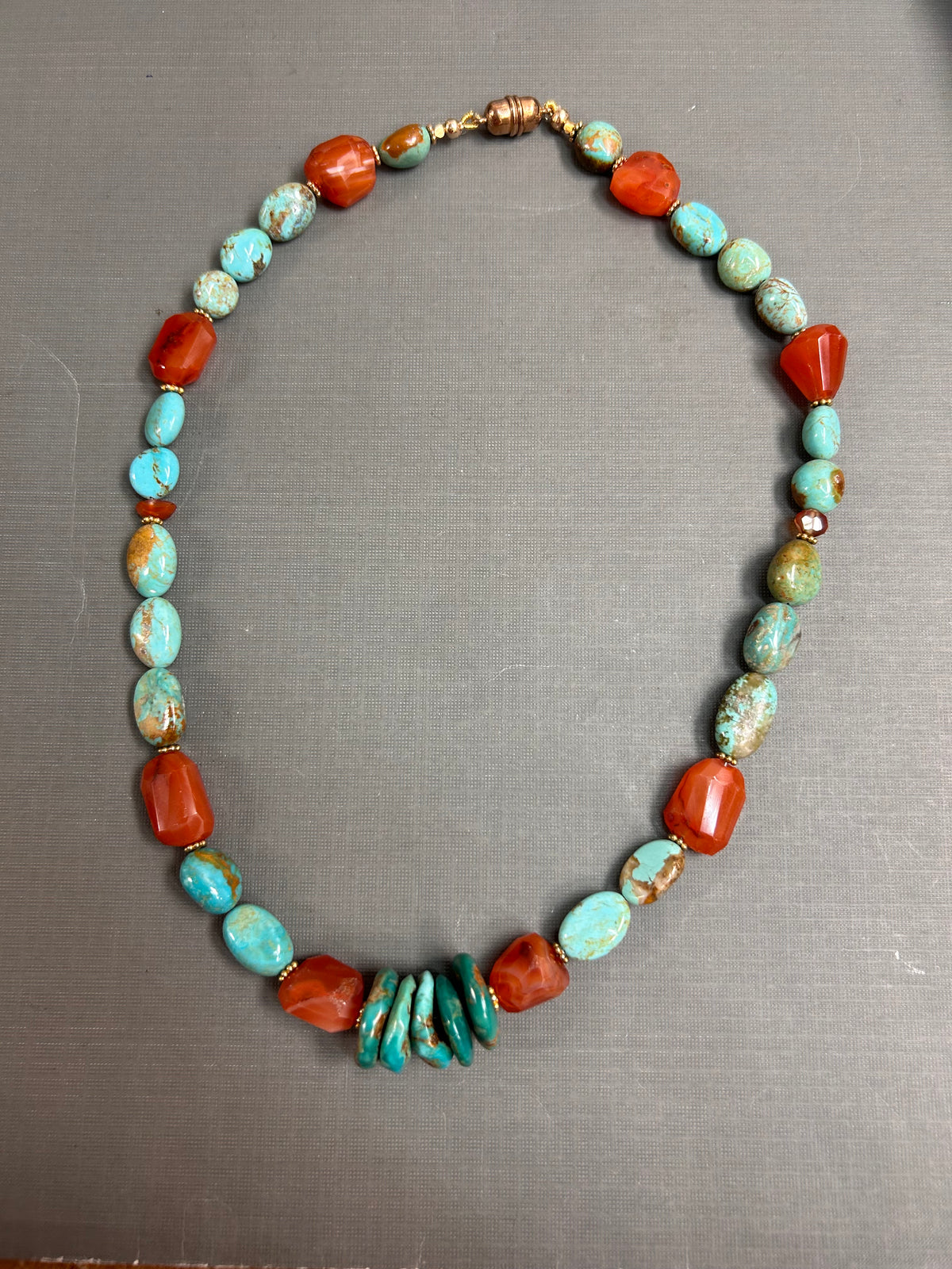 Turquoise and Carnelian necklace