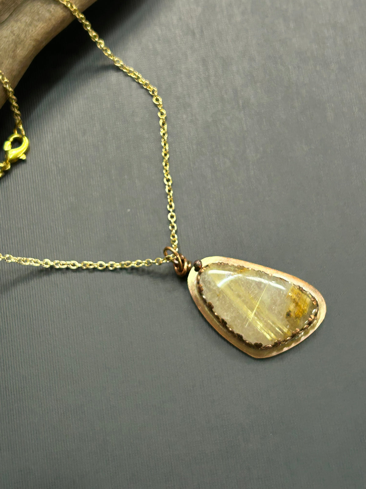Quartz Rutil necklace-yellow