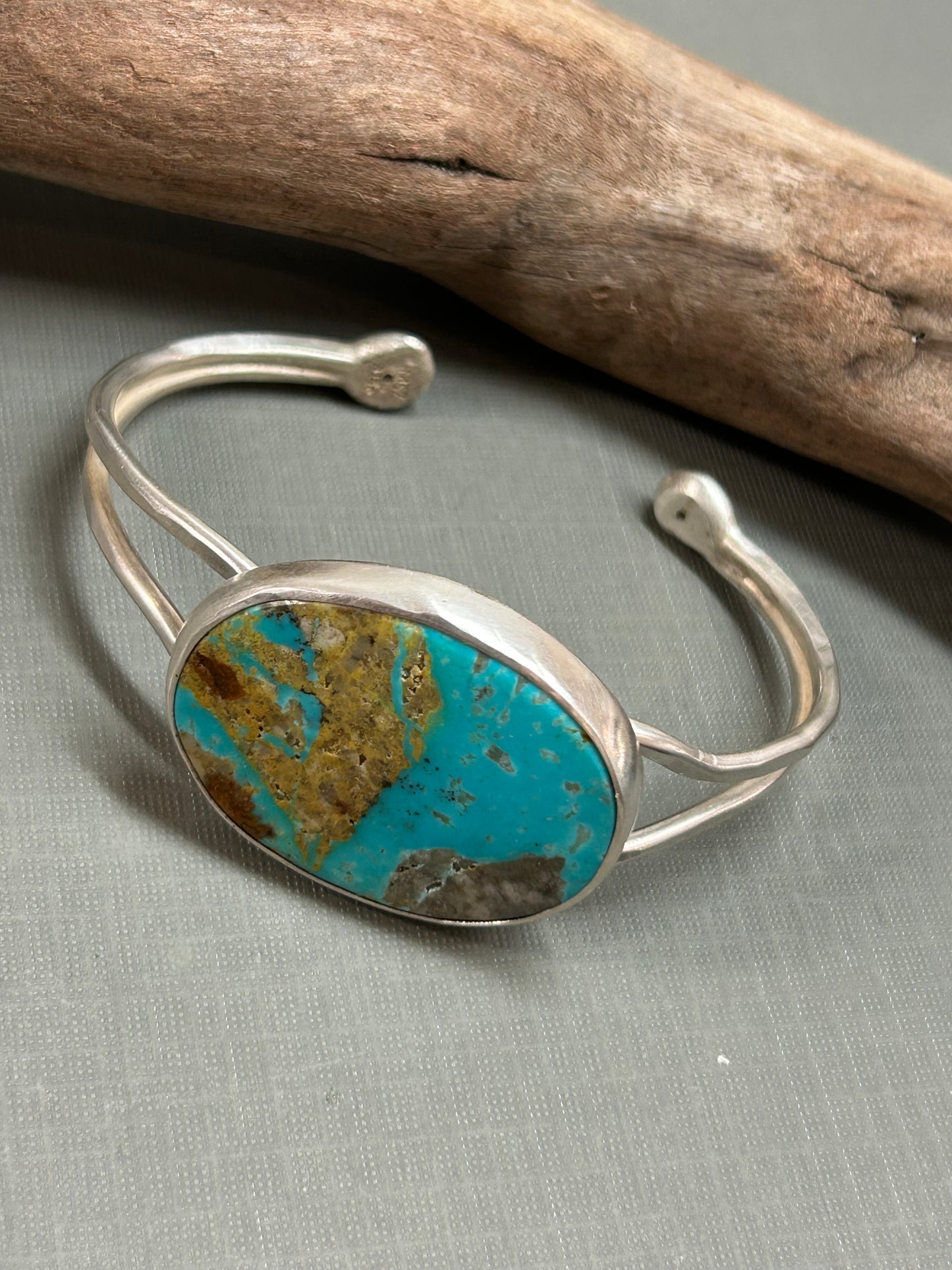 Turquoise silver cuff/bracelet statement piece