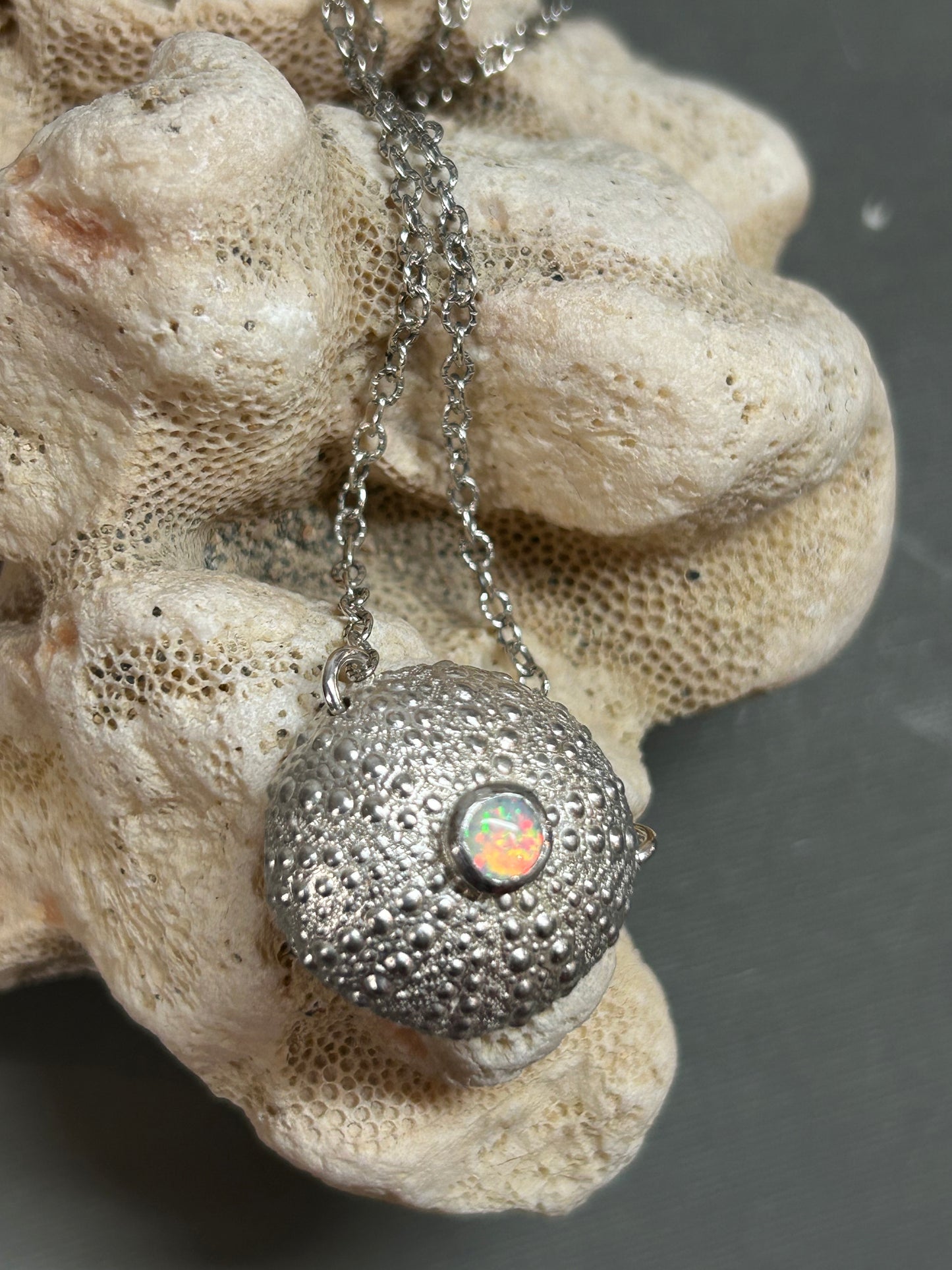 Sea Urchin and Opal necklace