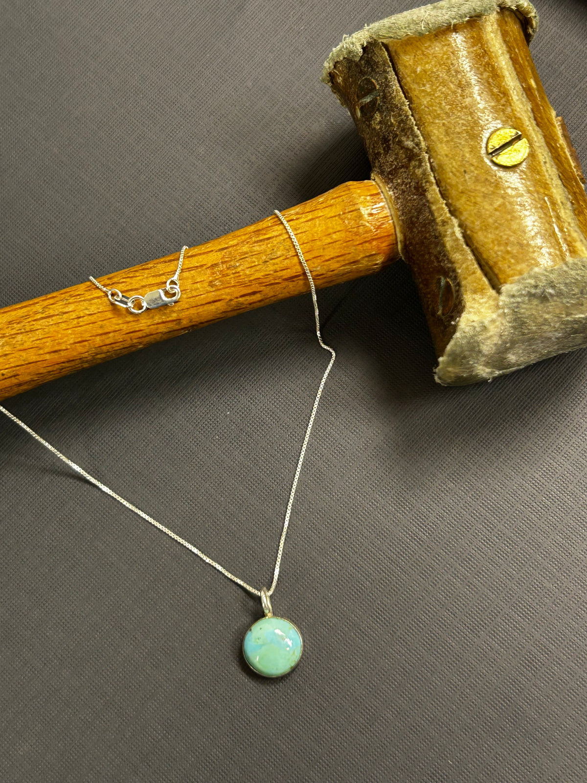 Turquoise in silver-pendant