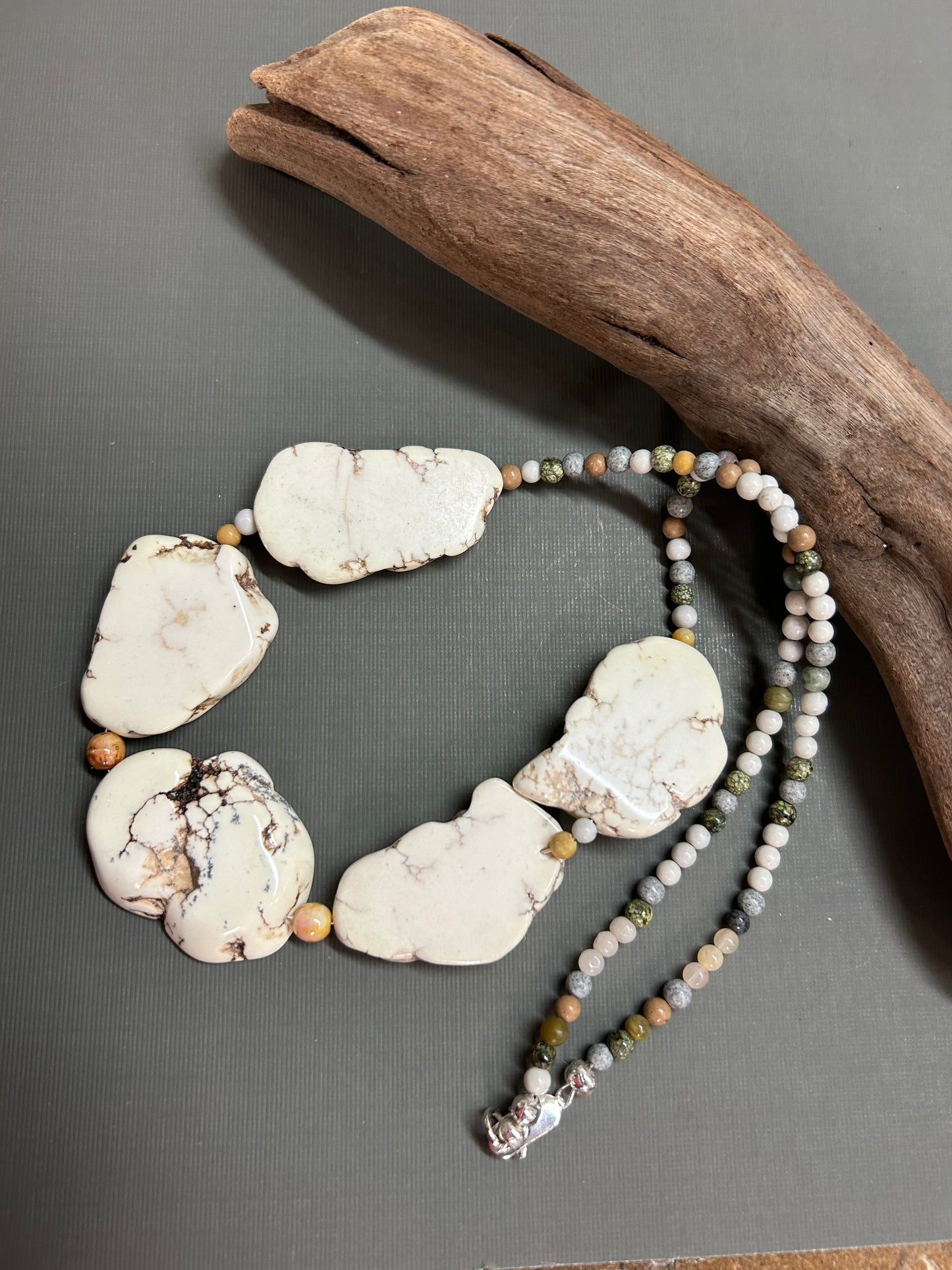 White slab necklace