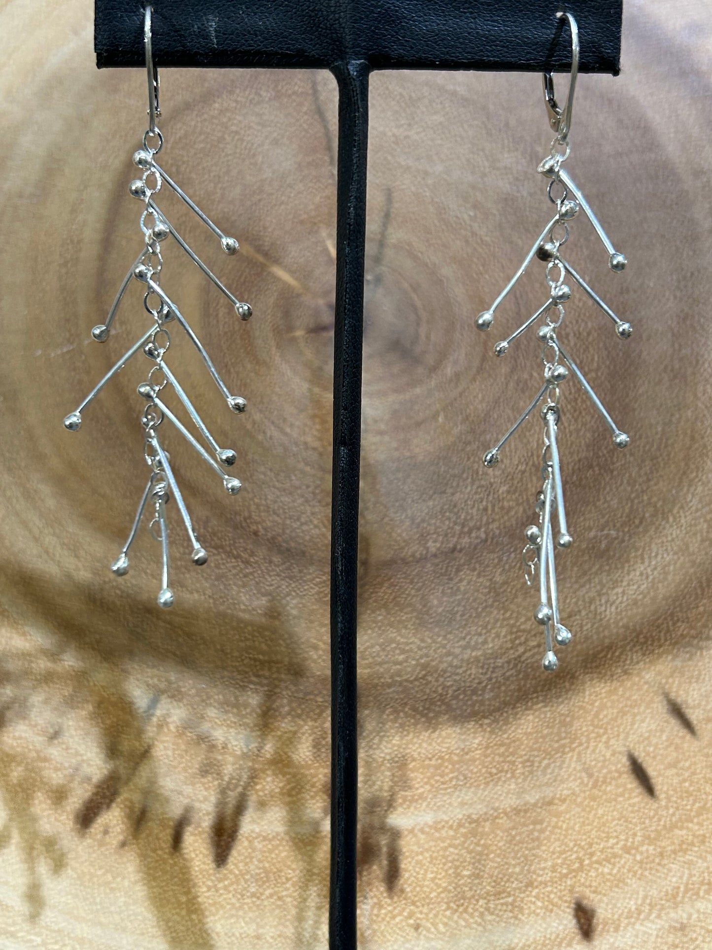 Kinetic silver earrings