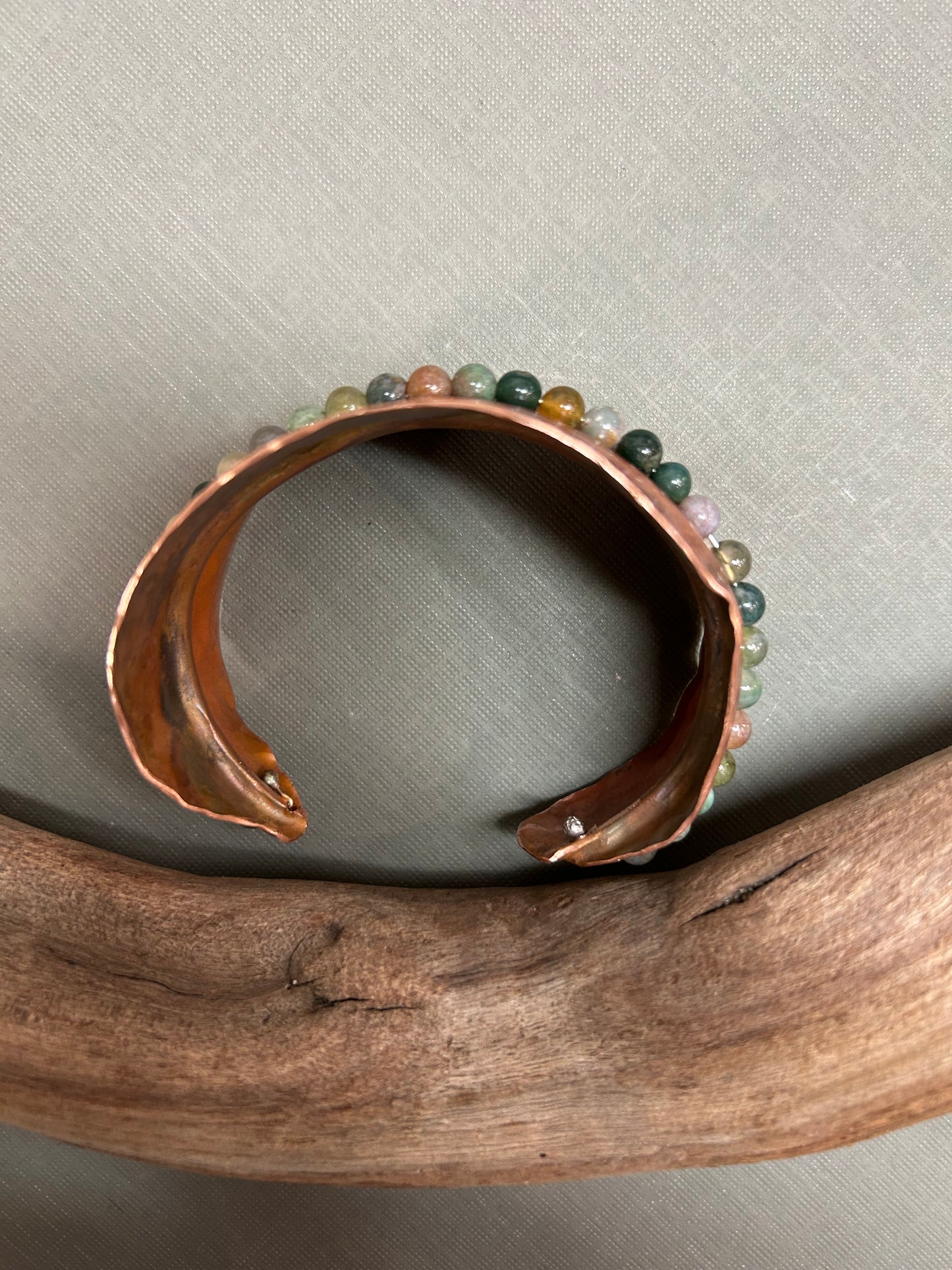 Copper cuff-Indian Agate