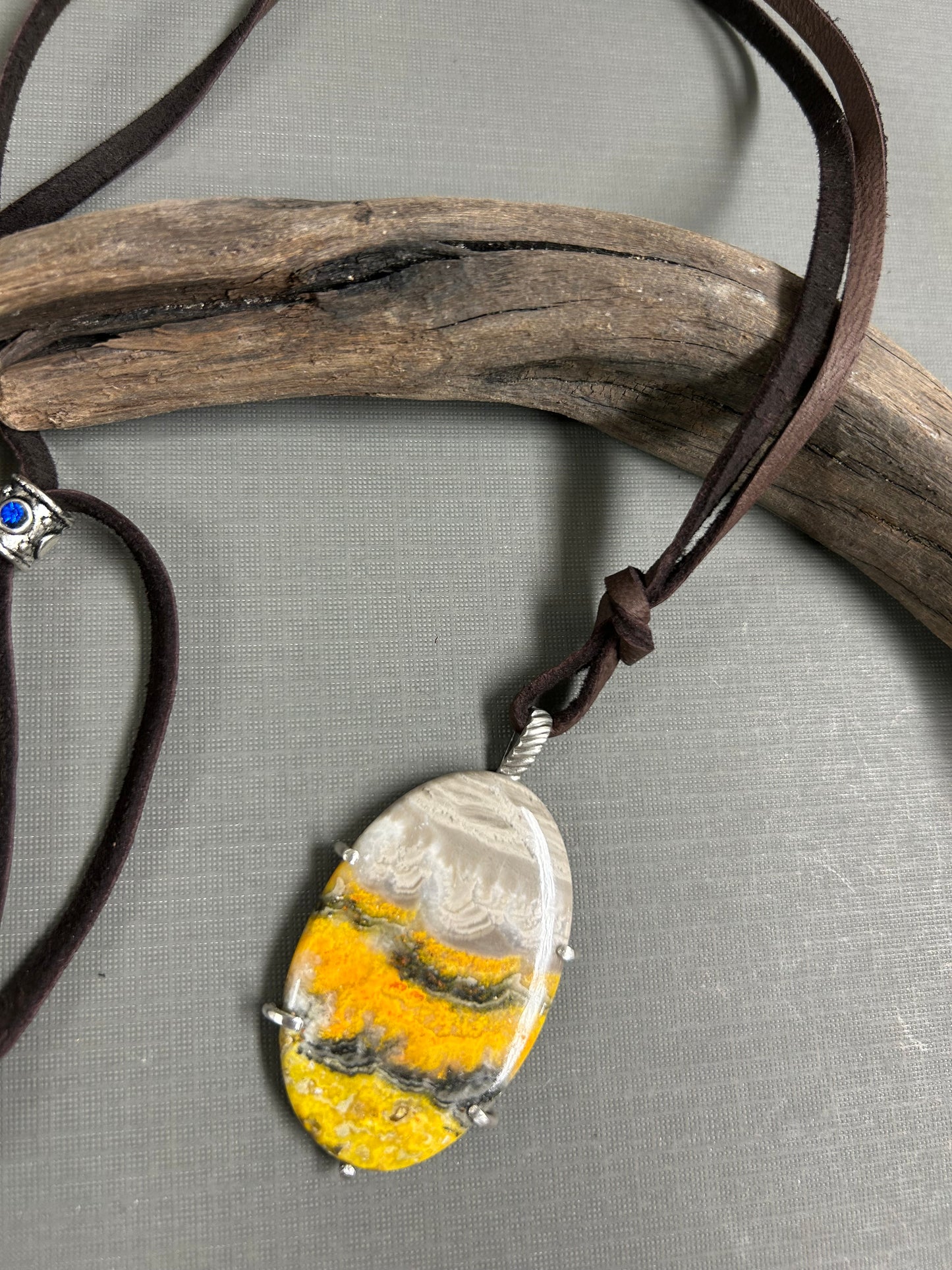 Bumblebee yellow fields necklace