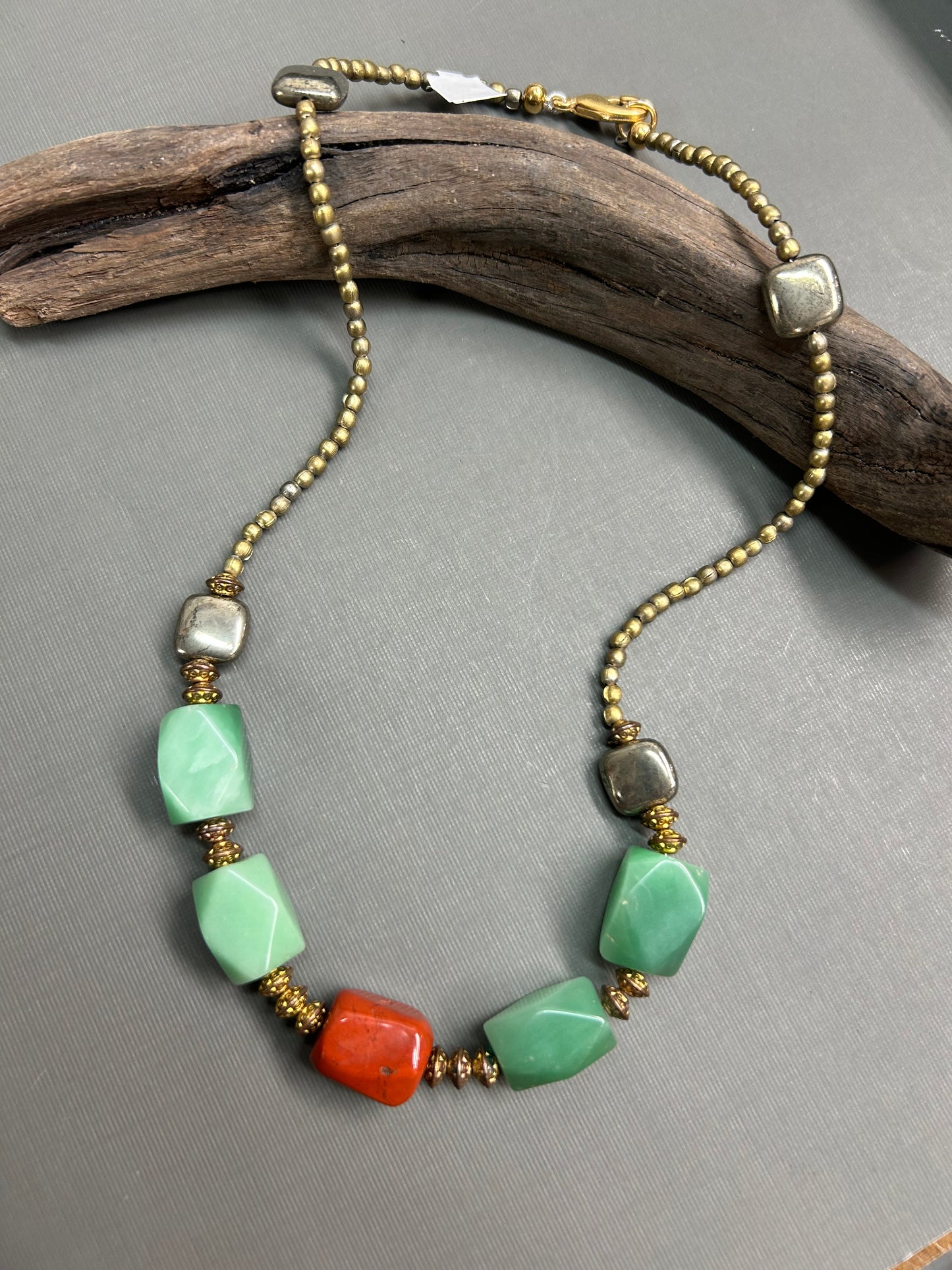 Antique vibe gemstone necklace