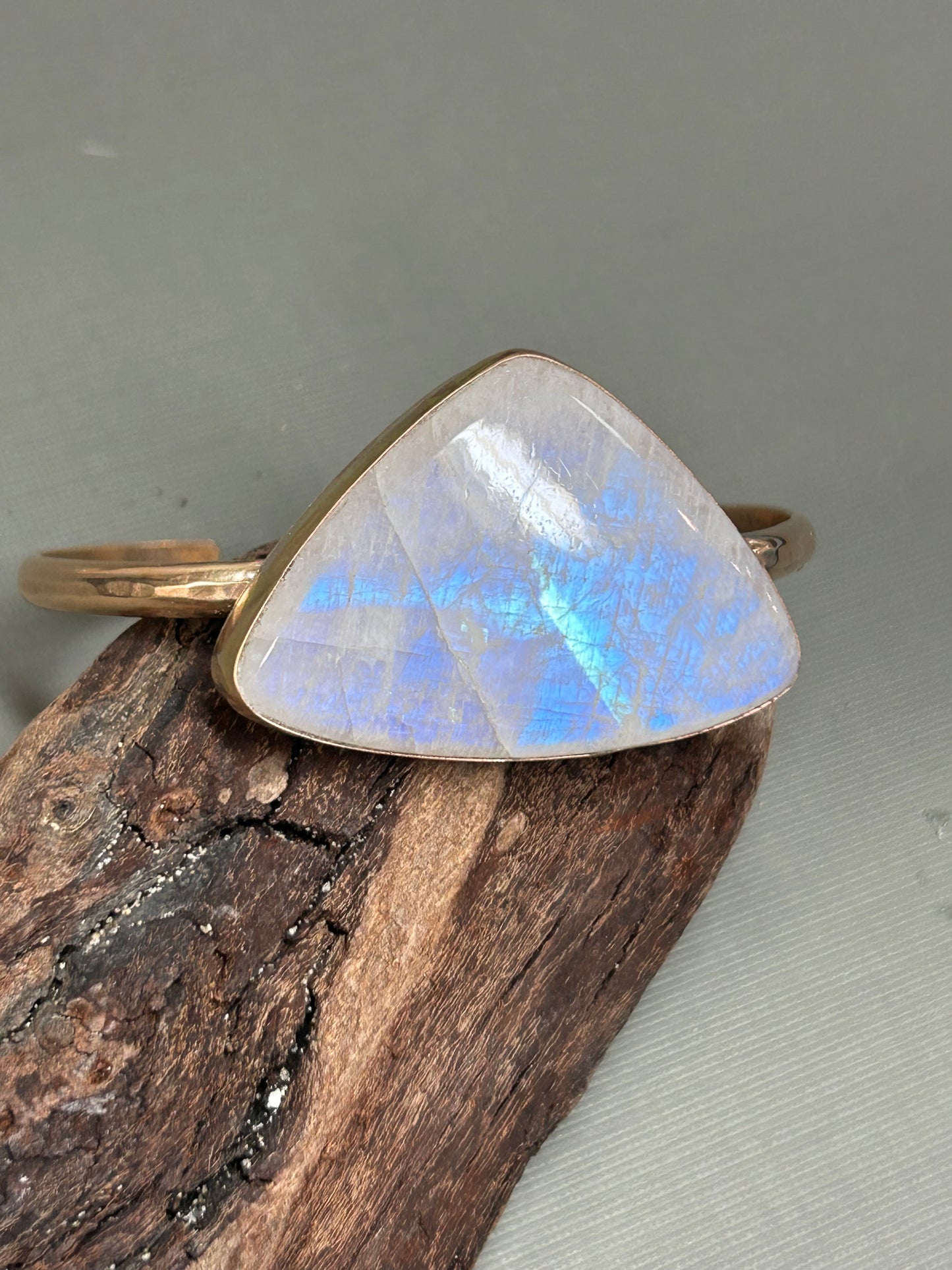 Rainbow Moonstone gold bracelet