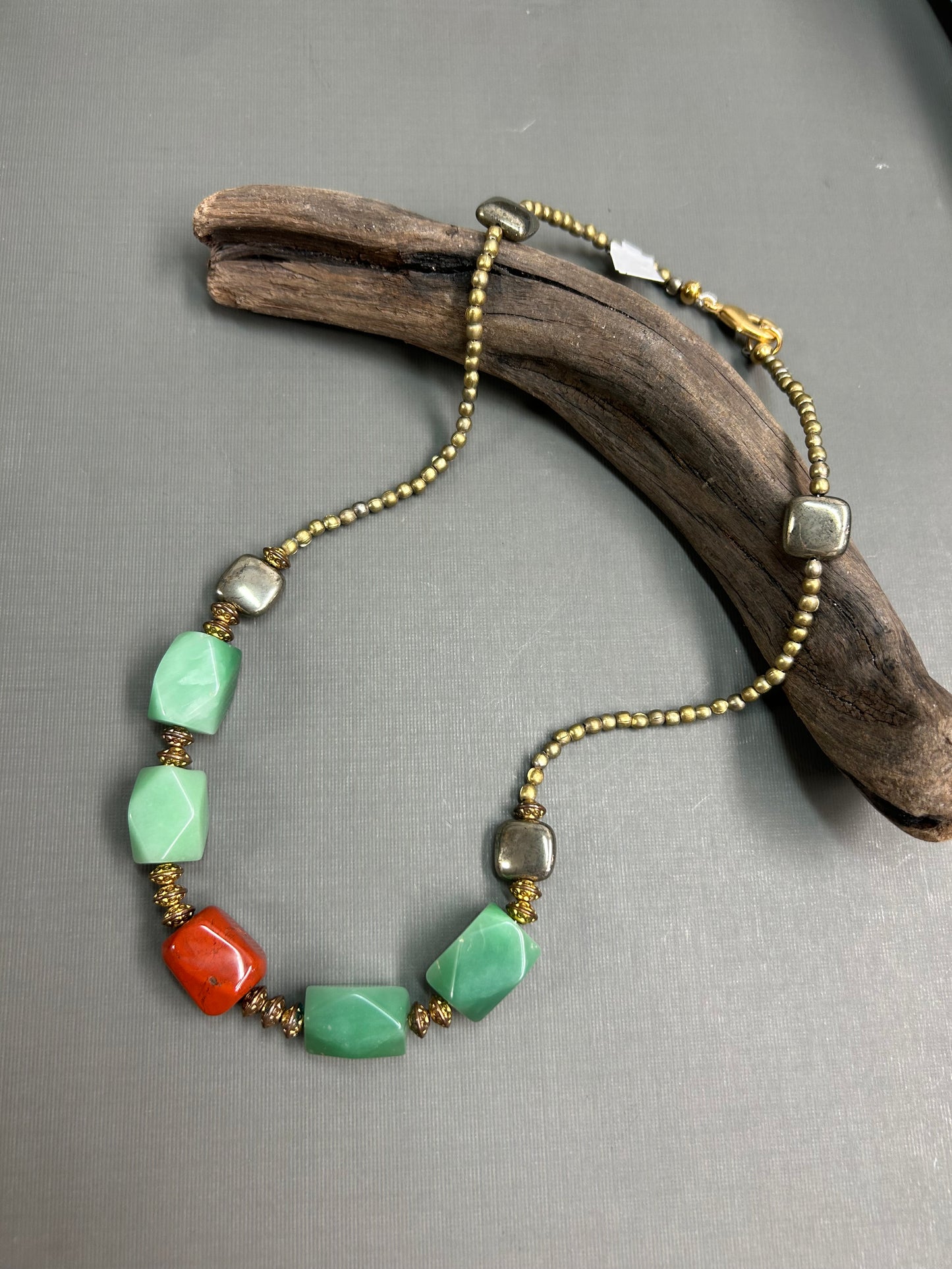 Antique vibe gemstone necklace