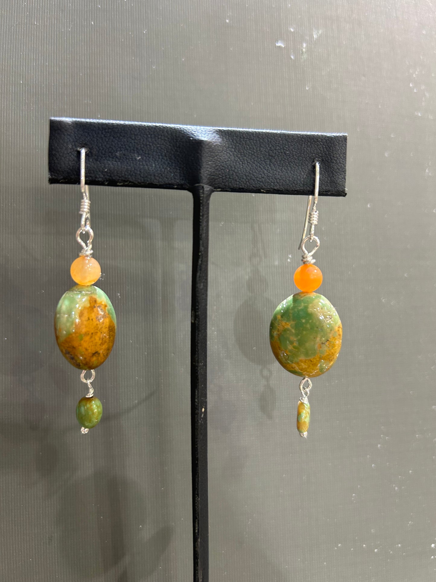 Kingman turquoise earrings- Funky earrings