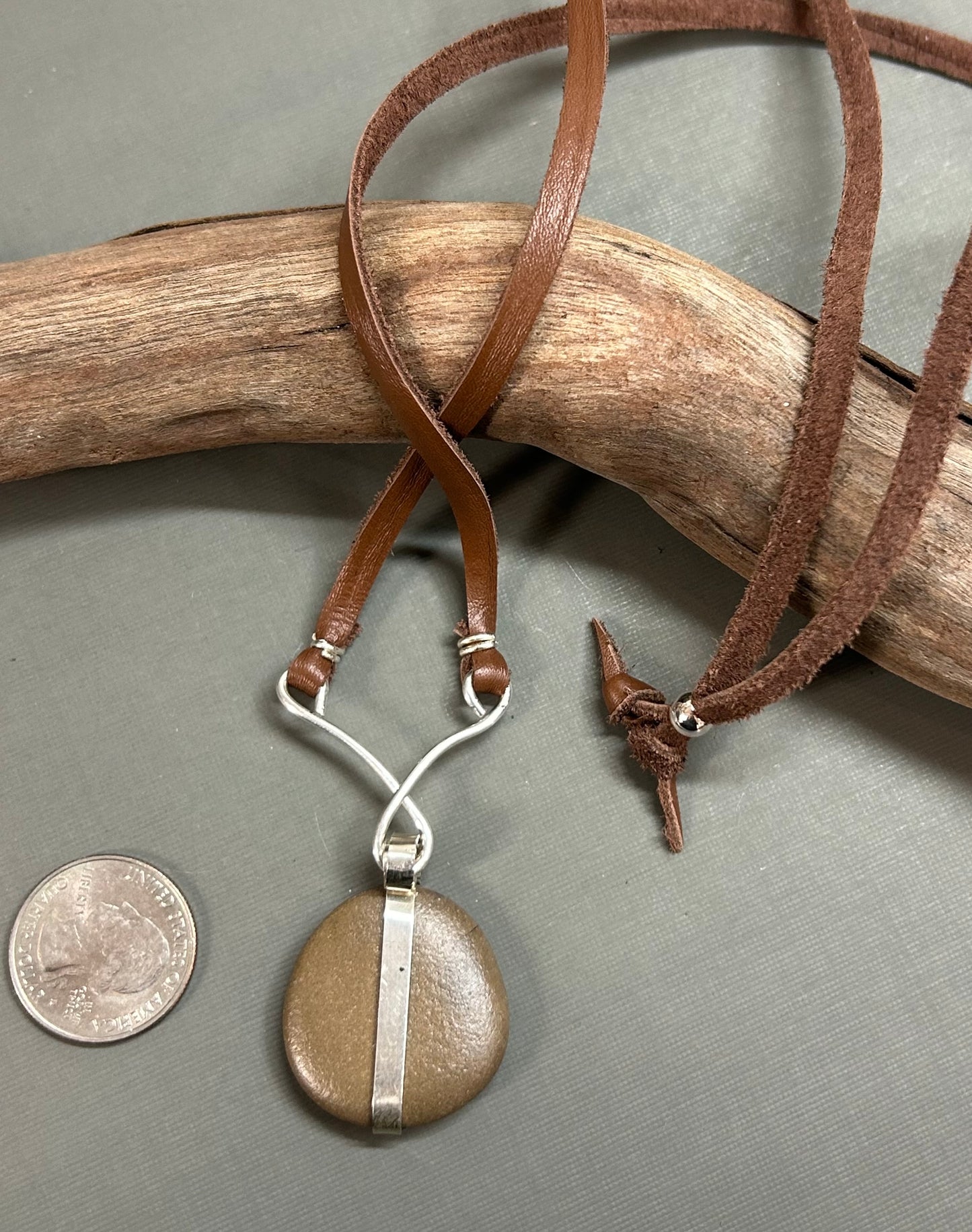 Beach stone necklace