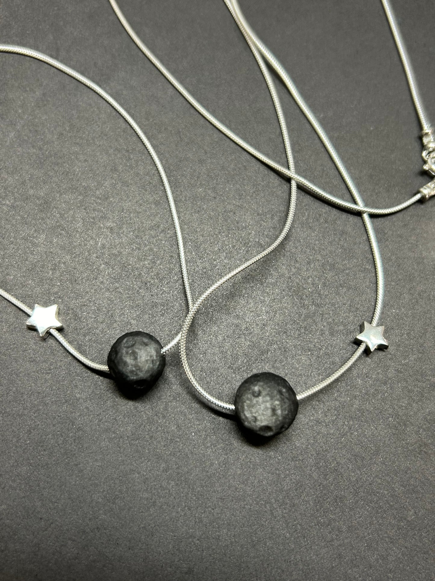 Moon craters and star necklace