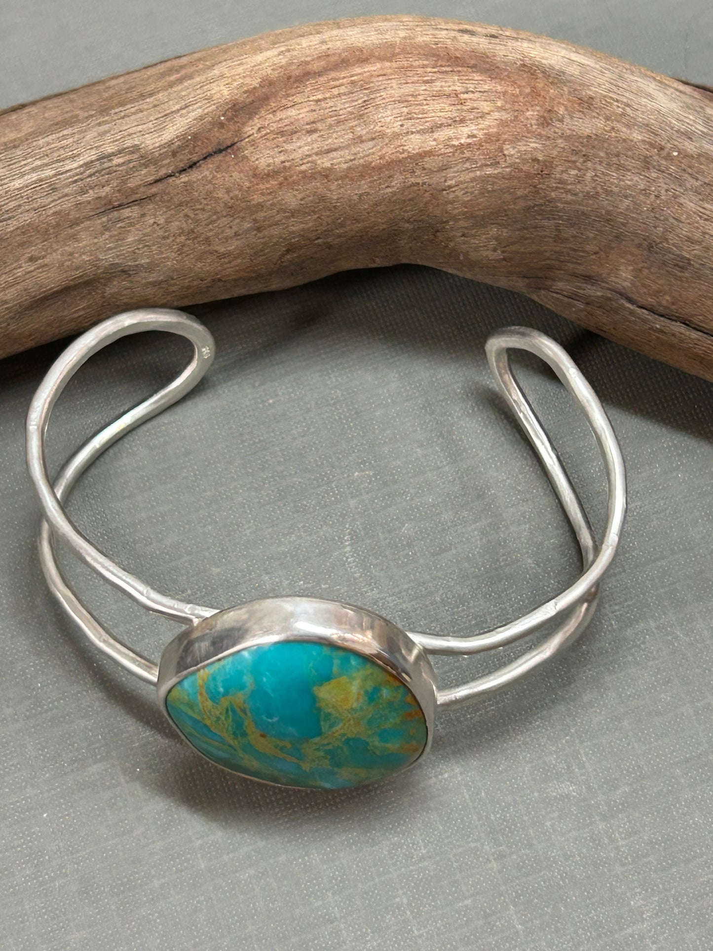 Turquoise cuff sterling silver-Bracelet