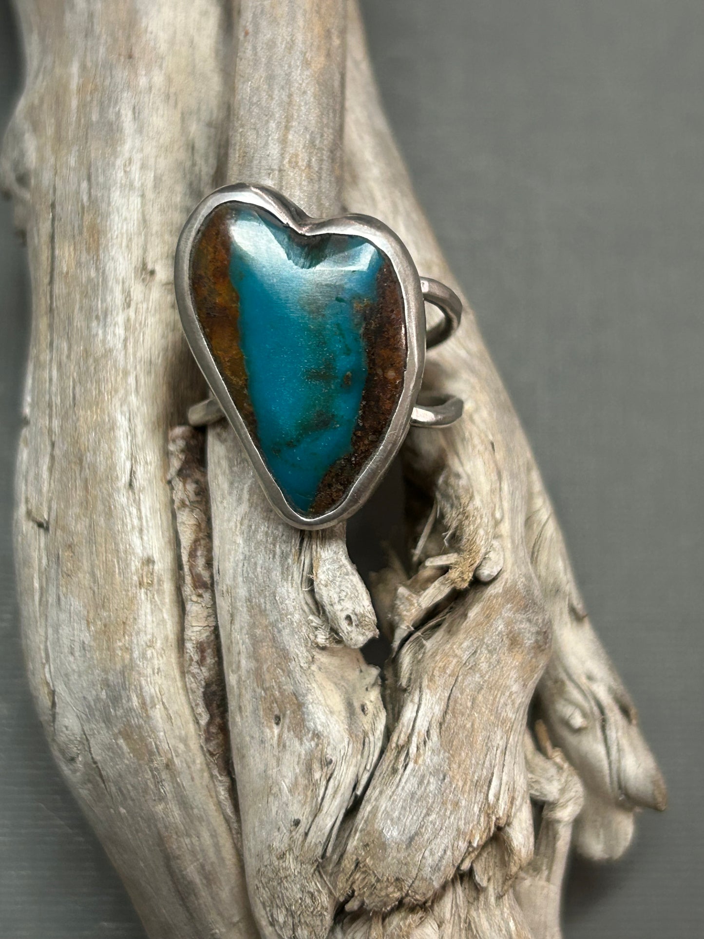 Turquoise heart ring