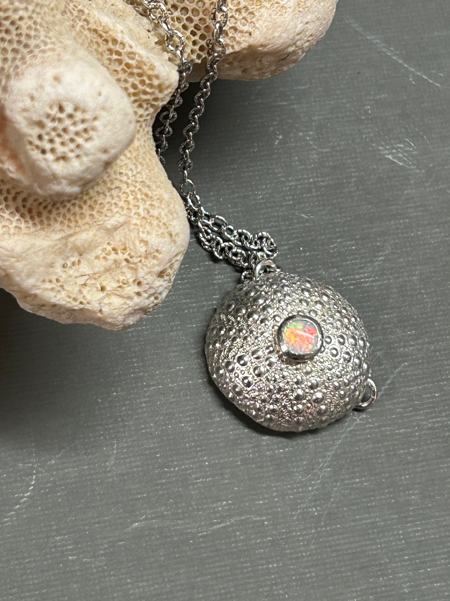 Sea Urchin and Opal necklace