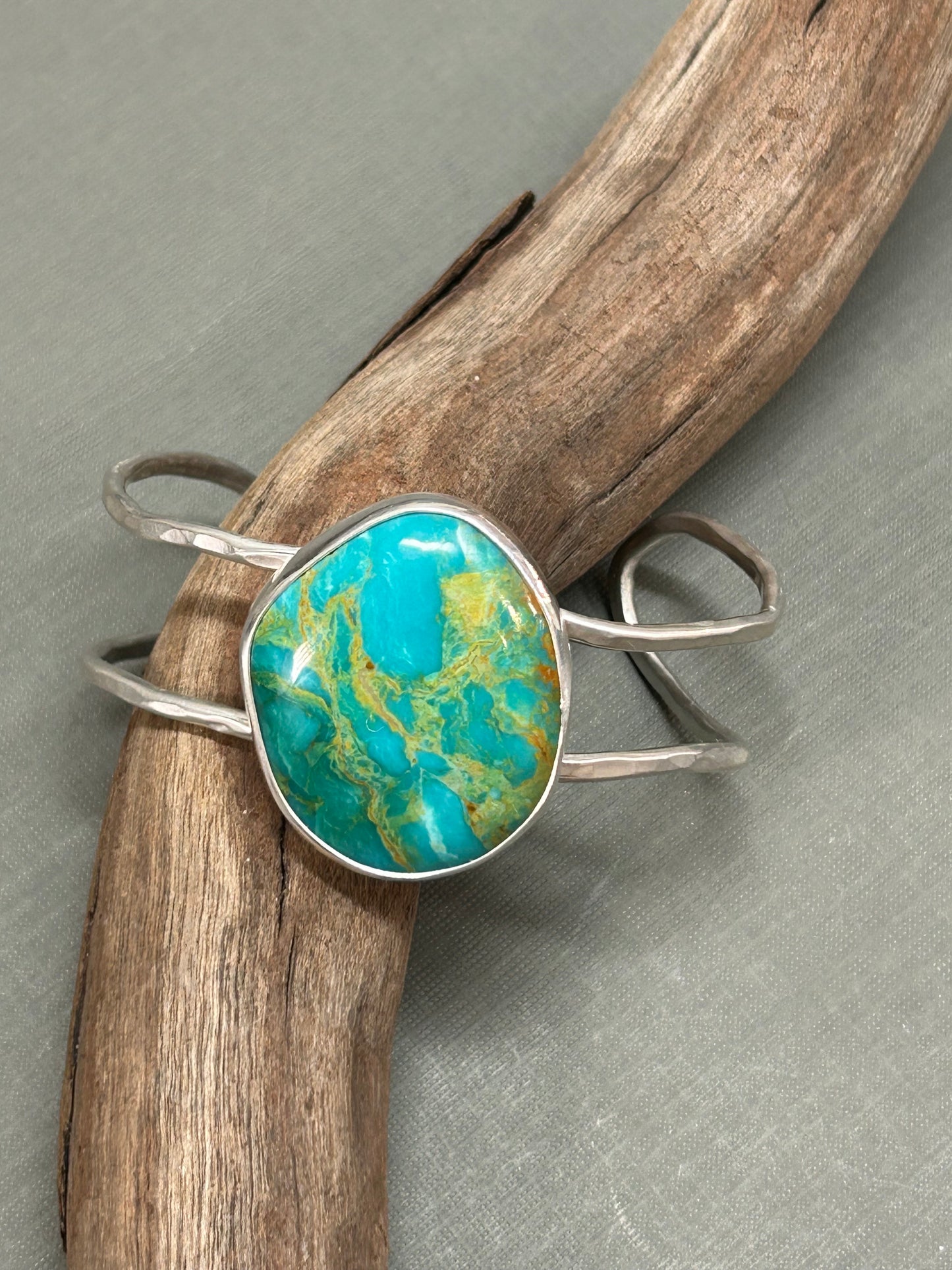 Turquoise cuff sterling silver-Bracelet
