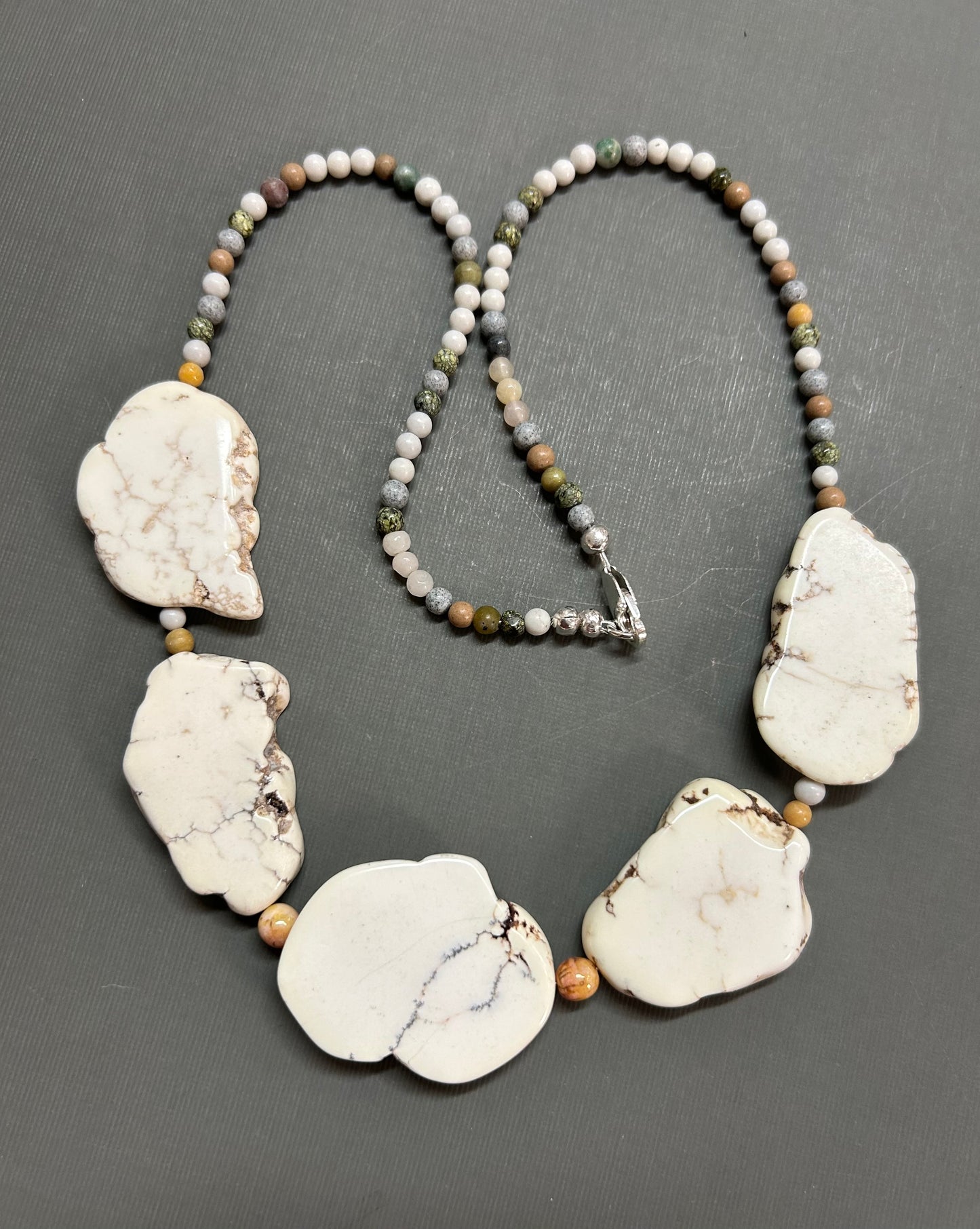 White slab necklace