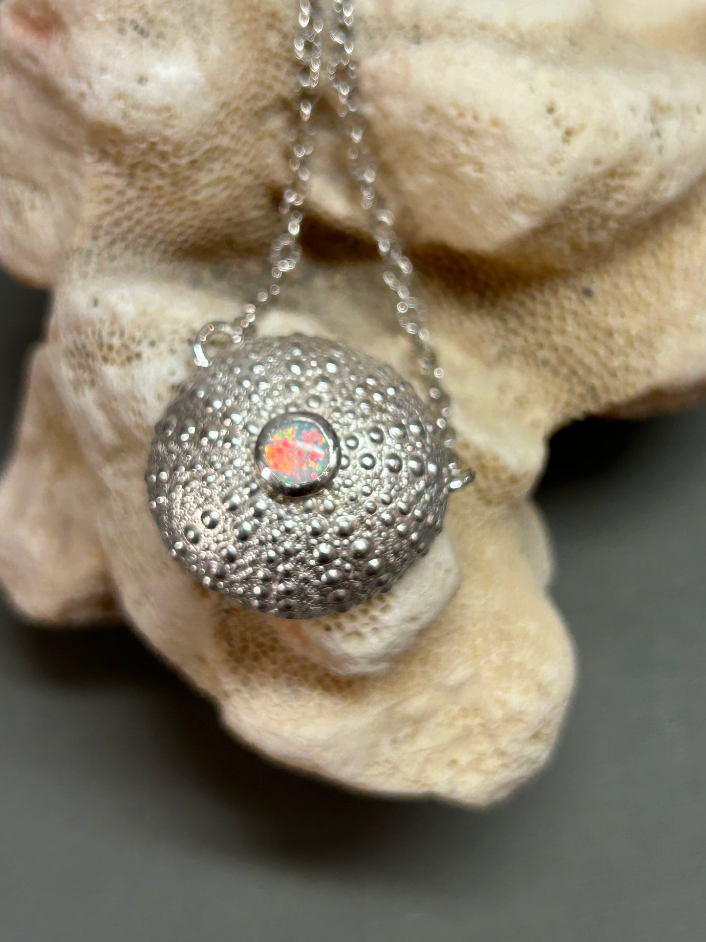 Sea Urchin and Opal necklace