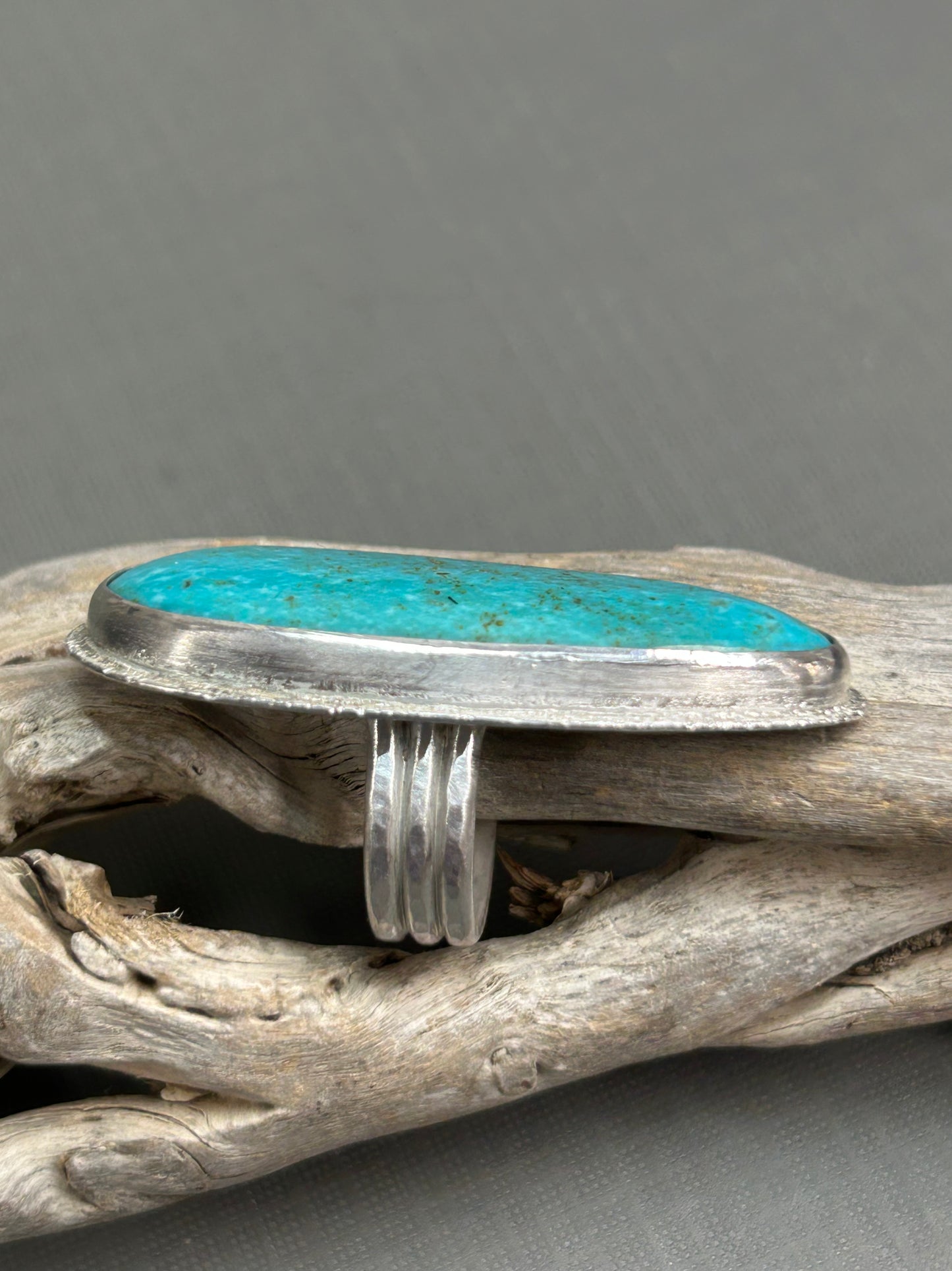 Blue Turquoise silver ring