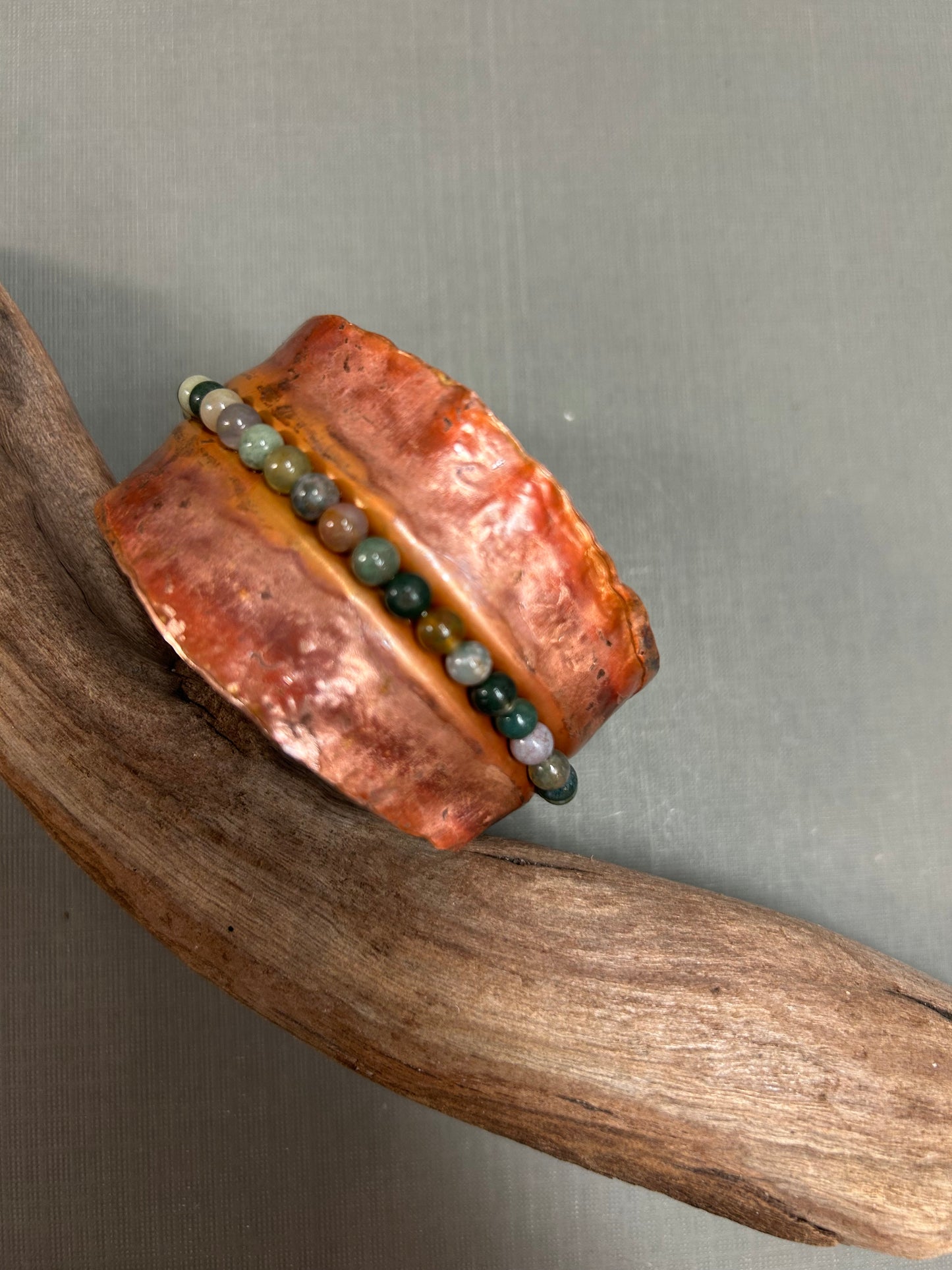 Copper cuff-Indian Agate
