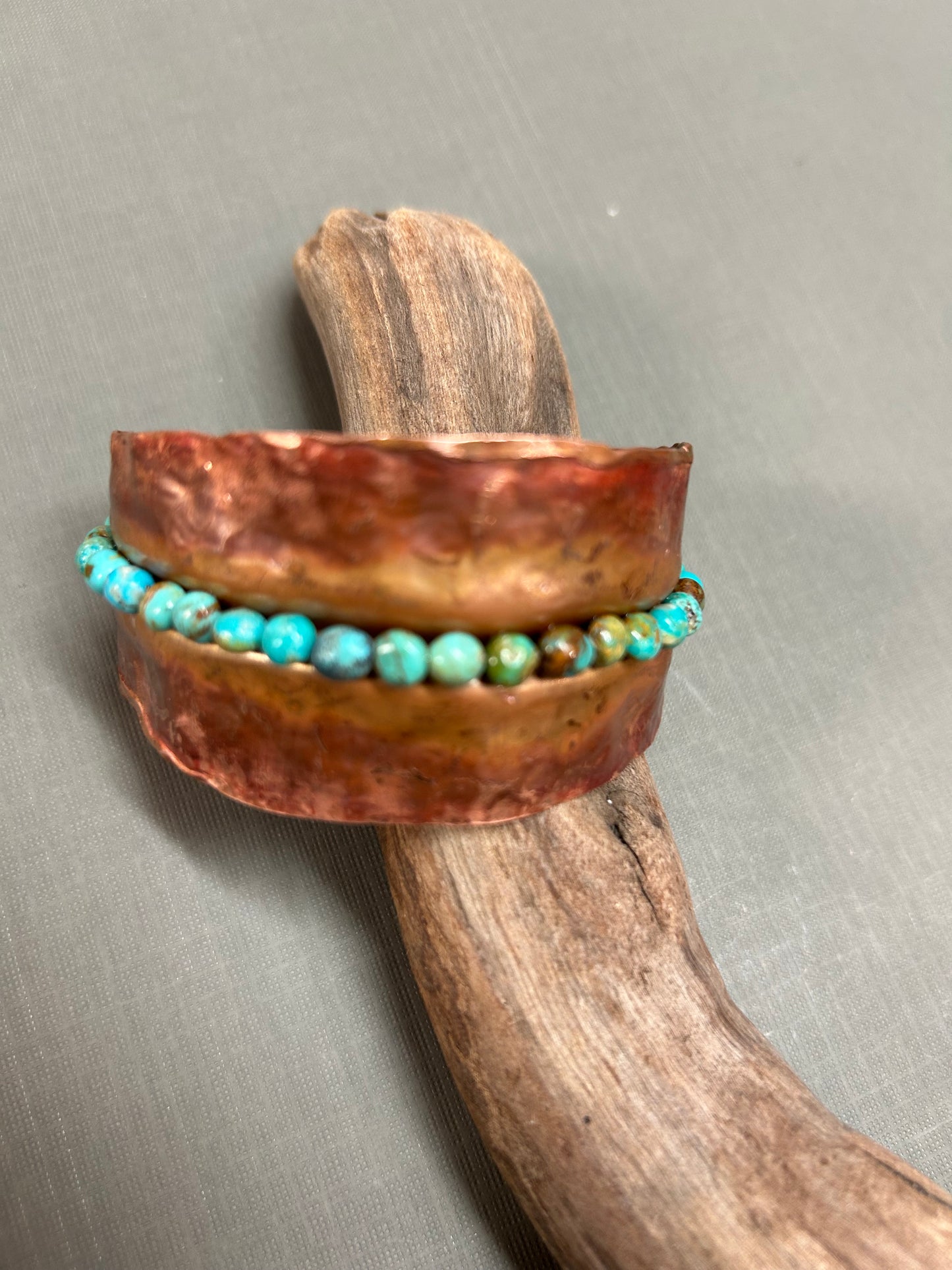 Copper and Turquoise cuff