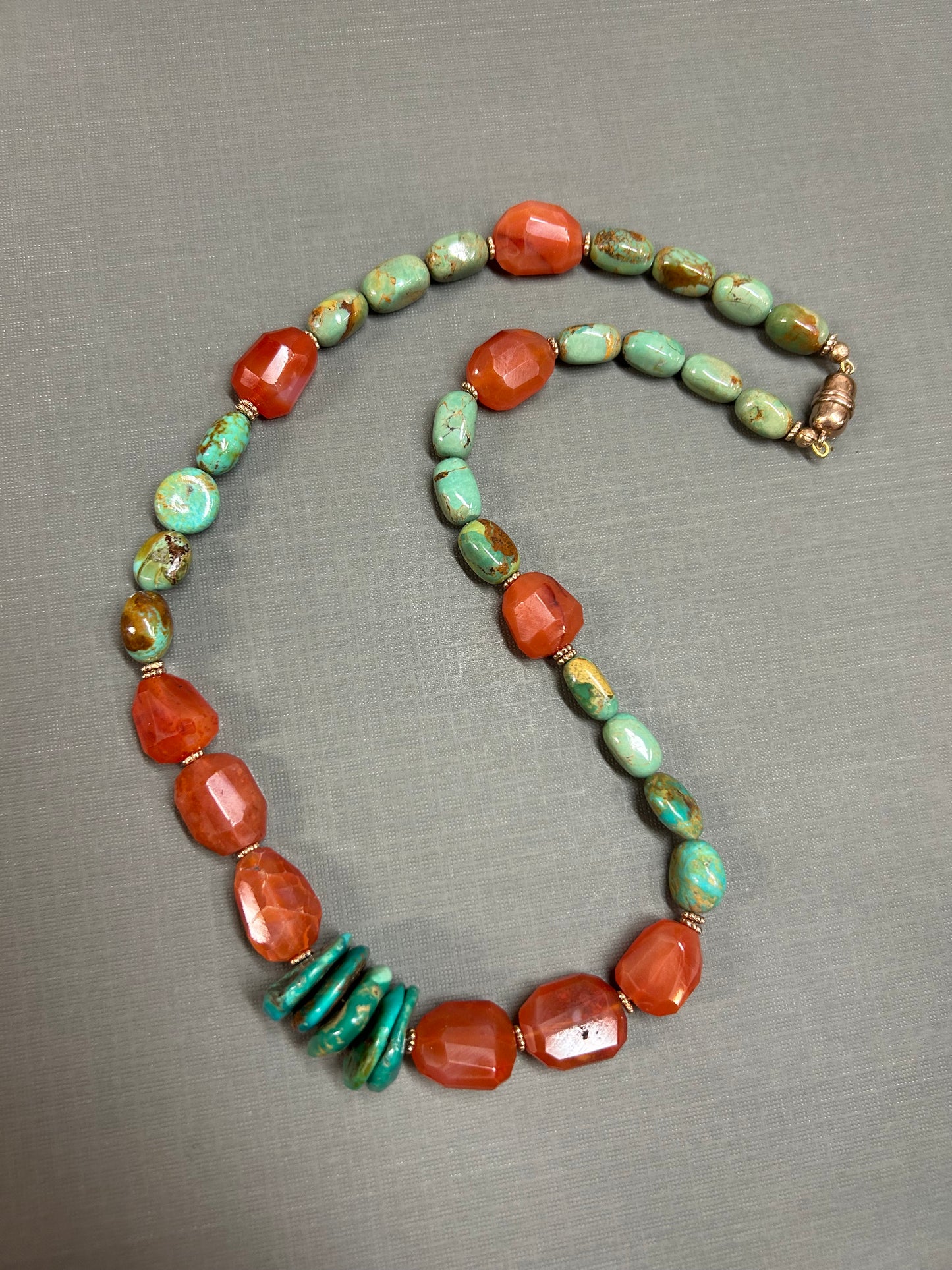 Turquoise and Carnelian necklace