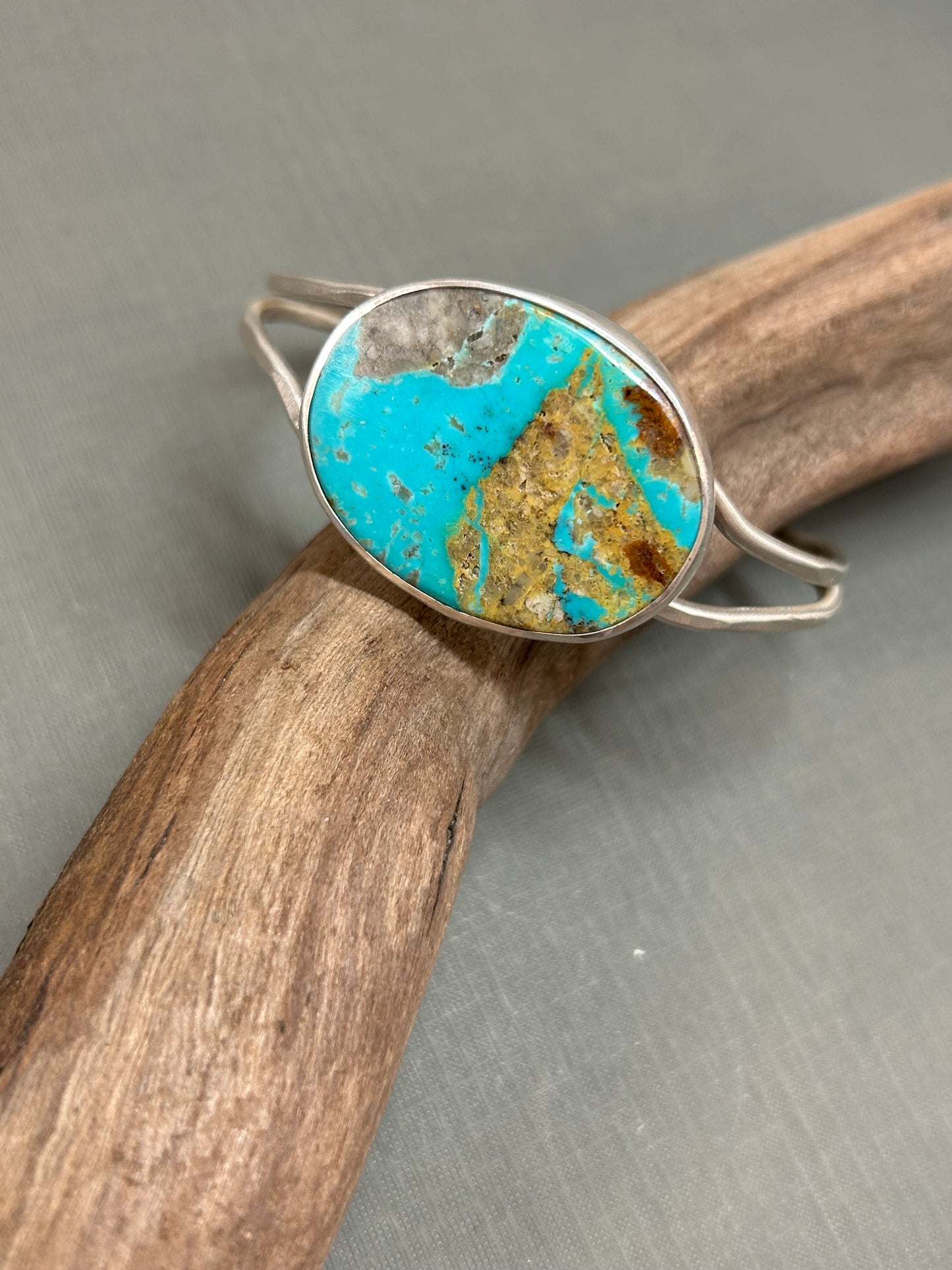 Turquoise silver cuff/bracelet statement piece