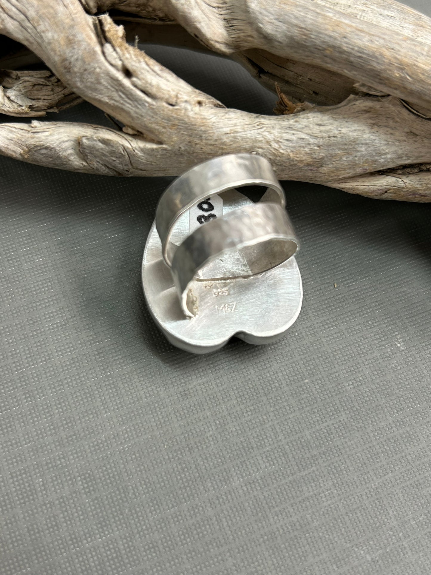 Labradorite Heart Silver Ring