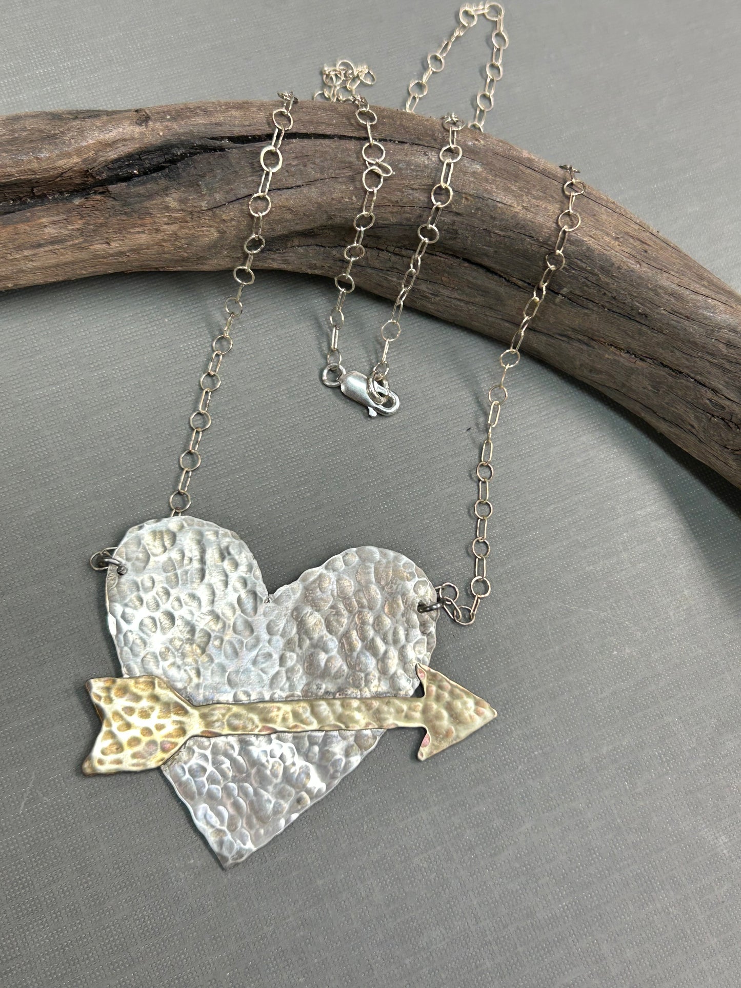 Heart and arrow necklace