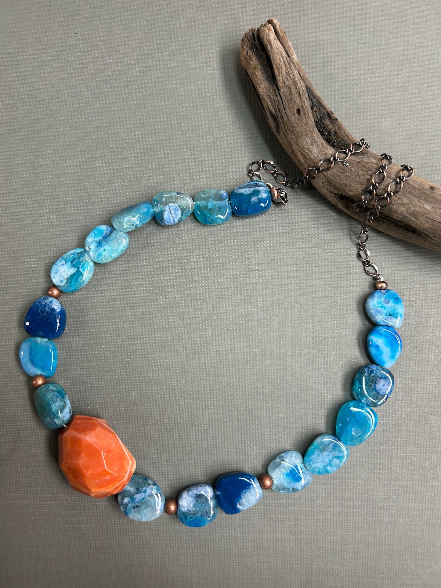 Blue Caribbean chunky necklace