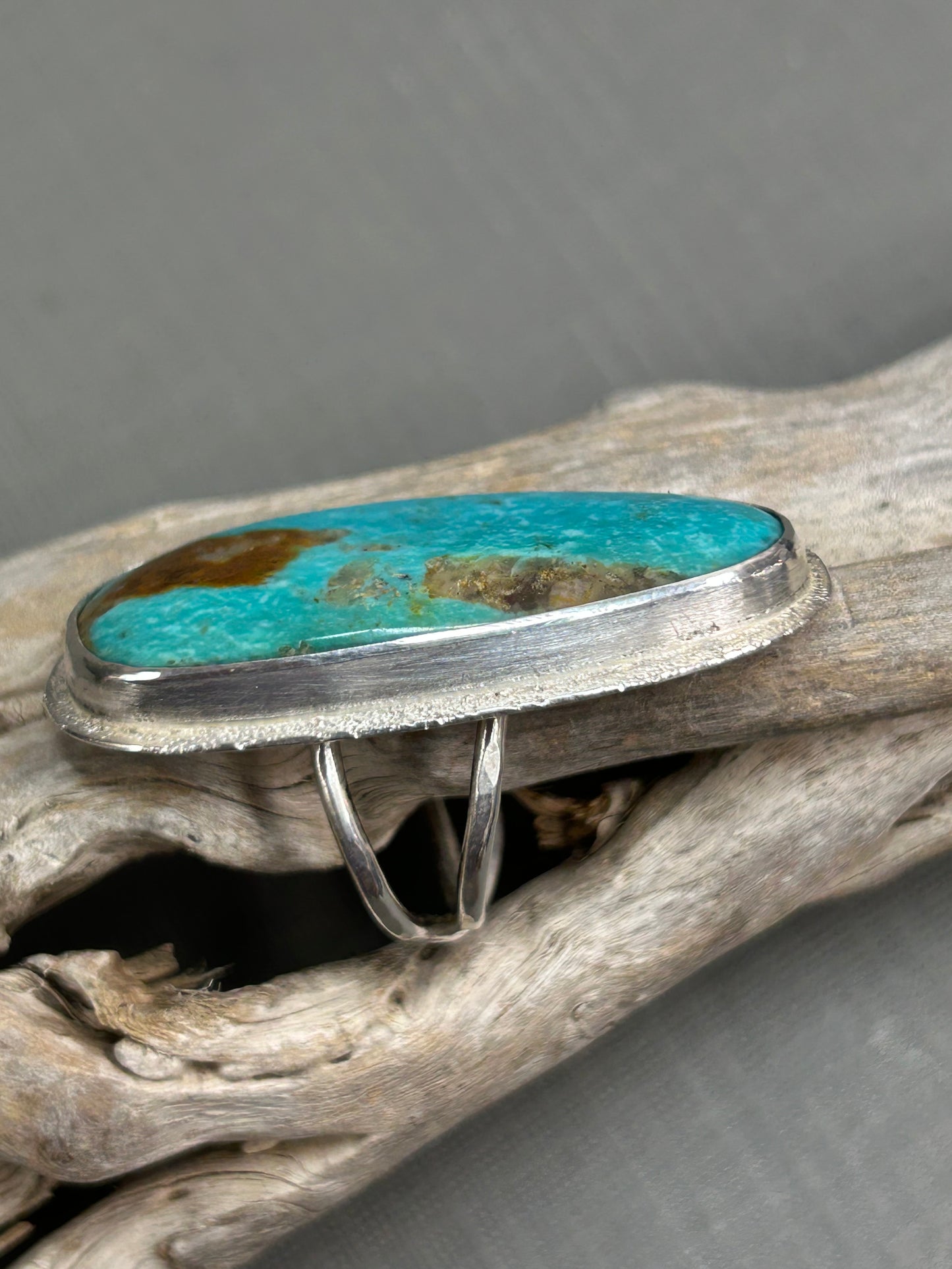 Blue Turquoise ring. Sea and earth