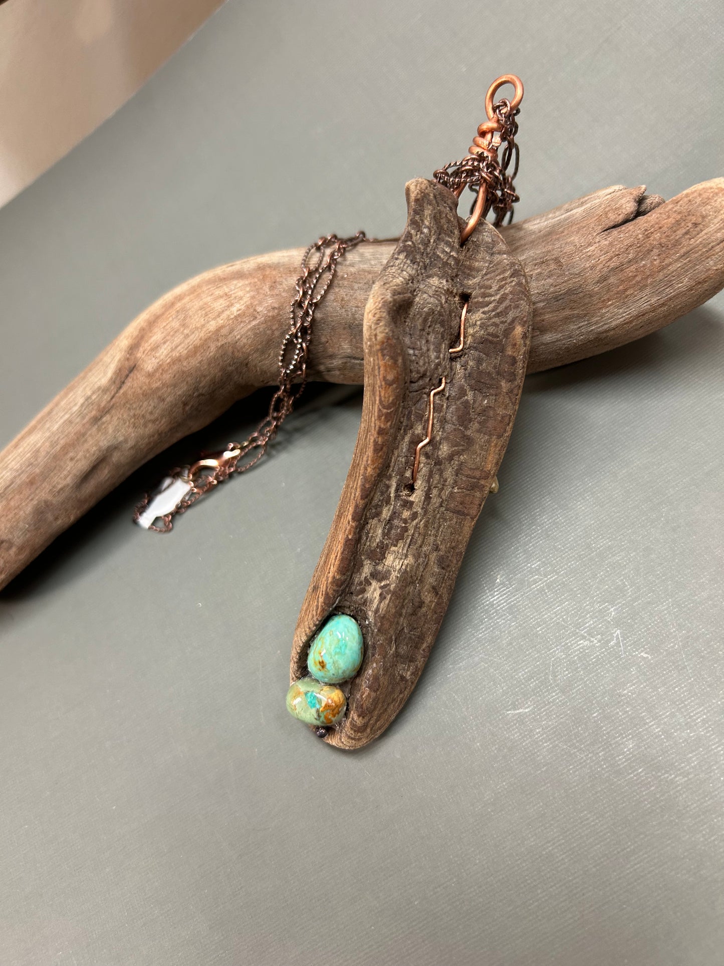 Driftwood bird necklace