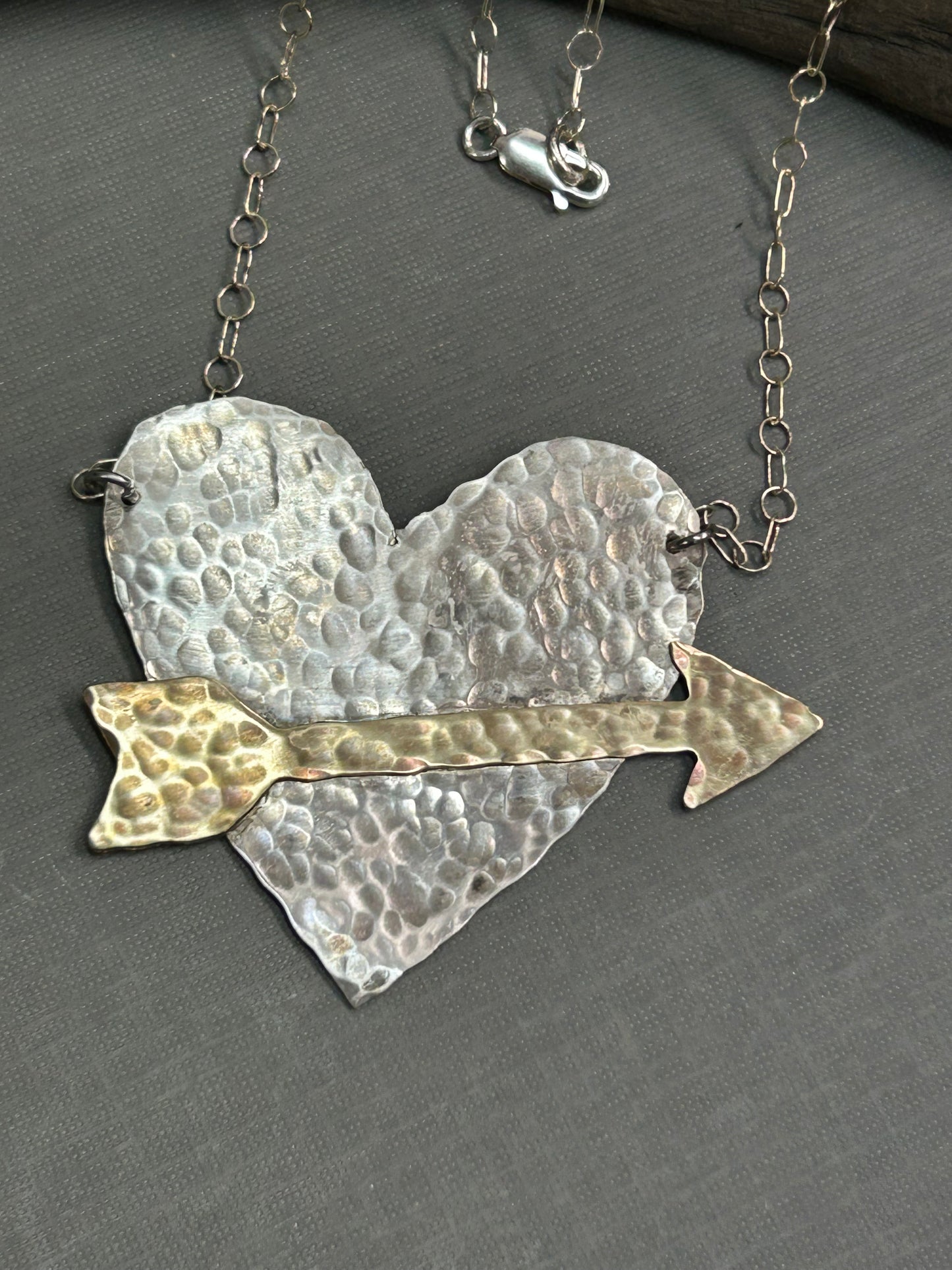 Heart and arrow necklace