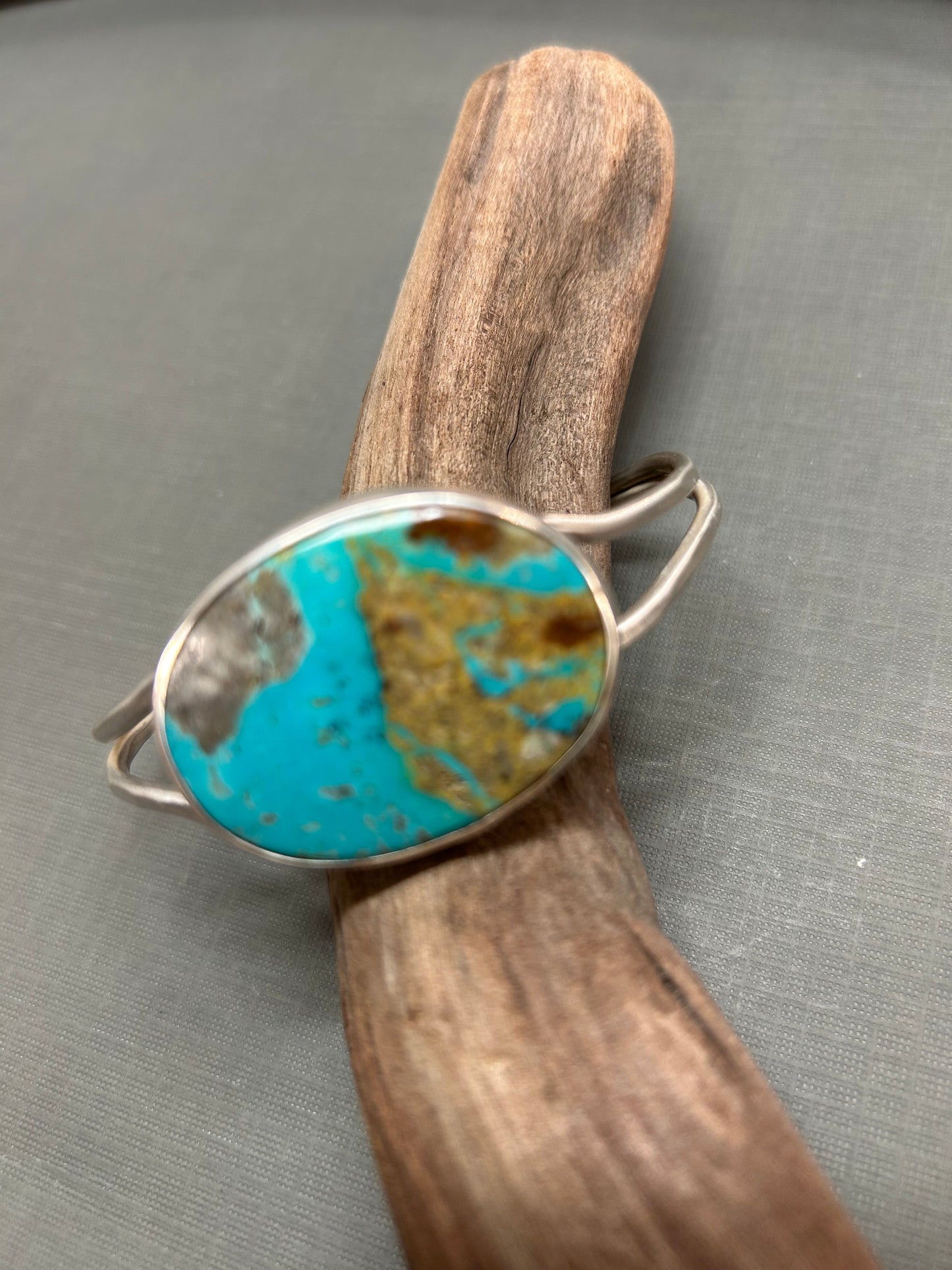 Turquoise silver cuff/bracelet statement piece
