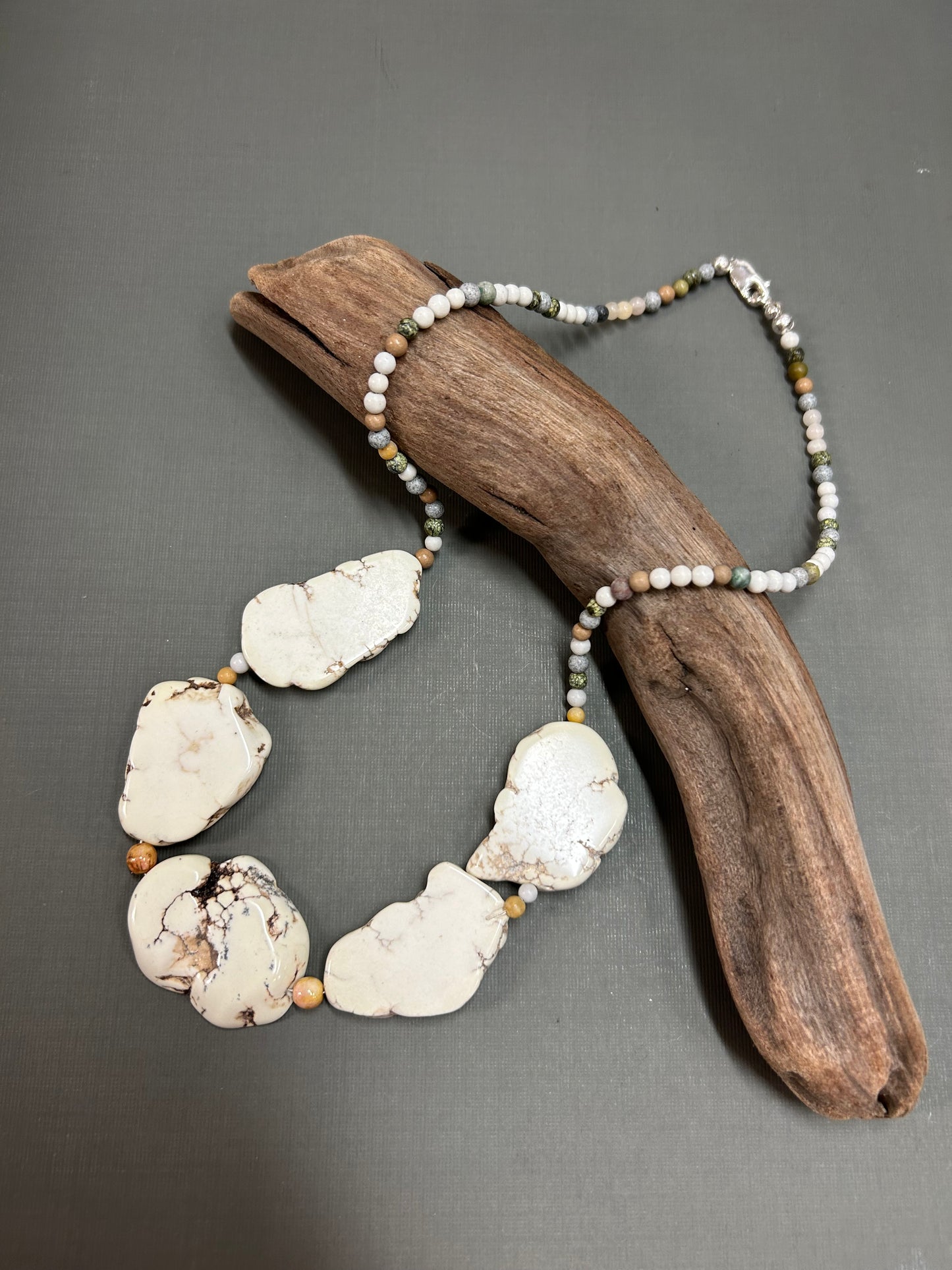 White slab necklace
