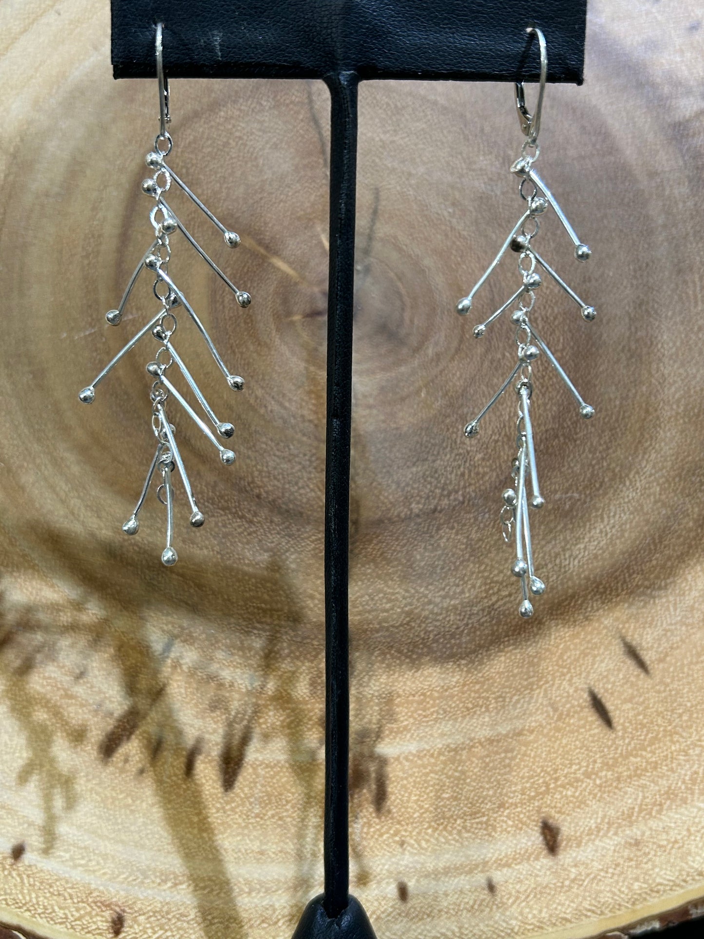 Kinetic silver earrings