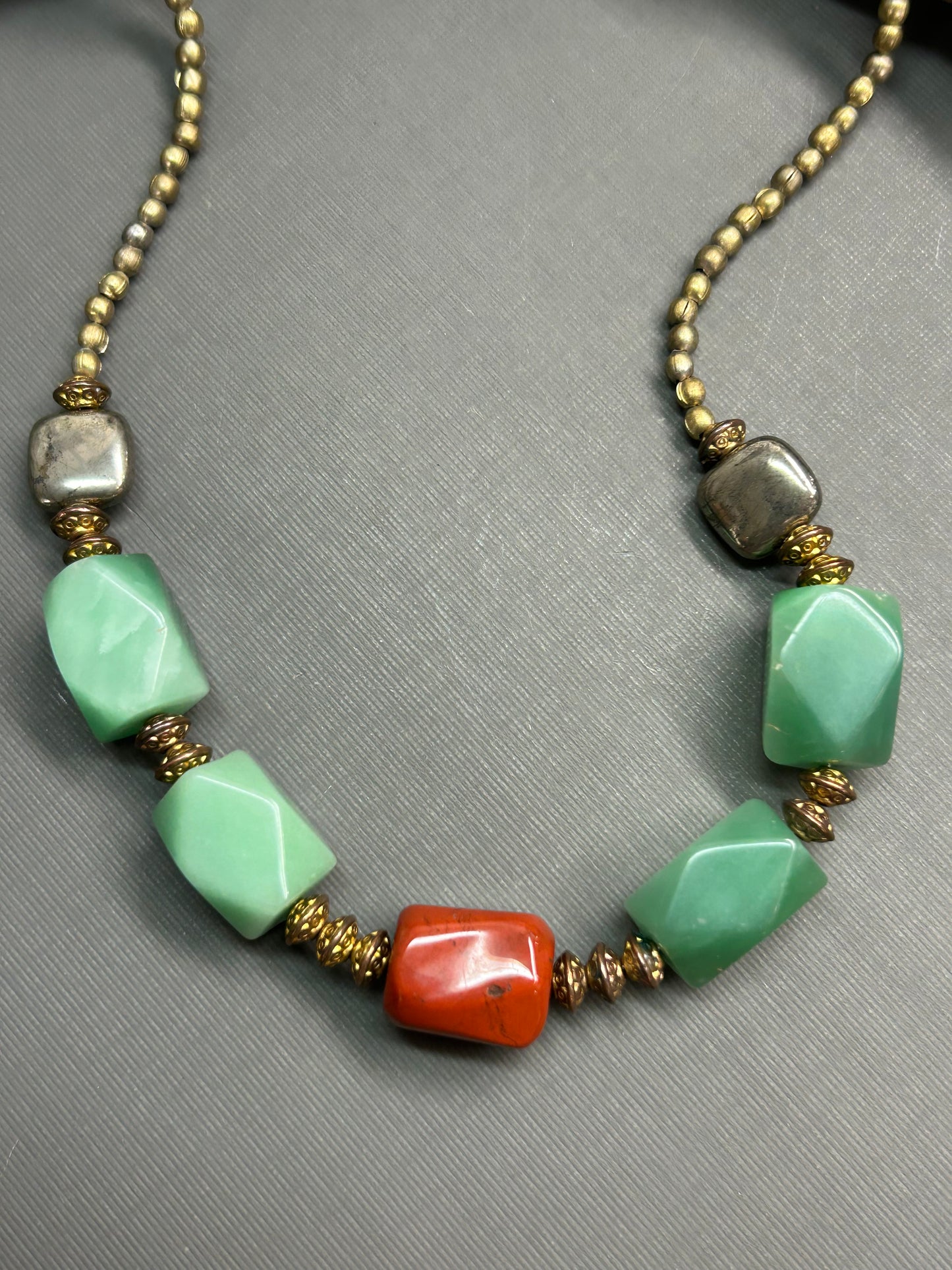Antique vibe gemstone necklace