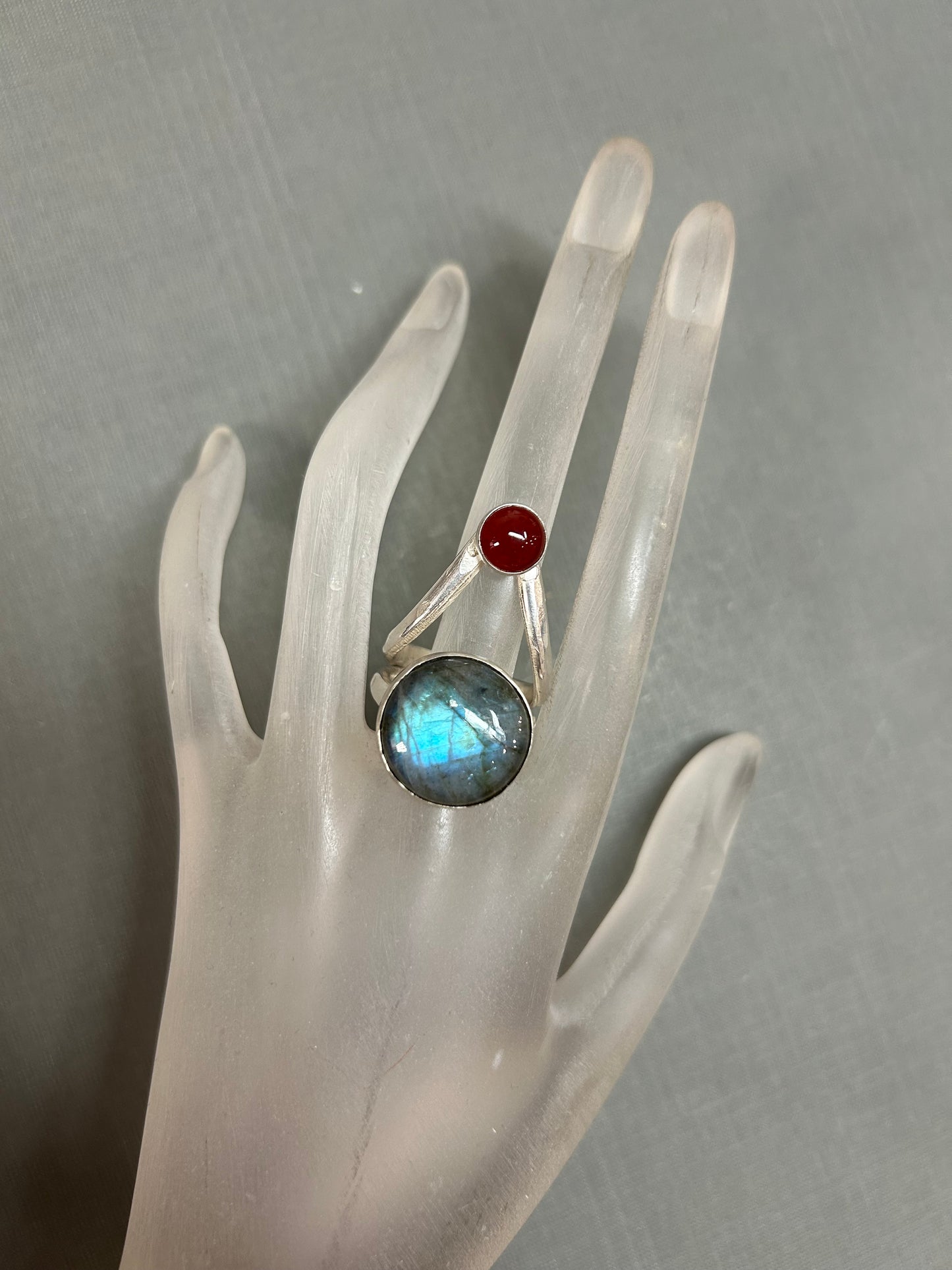 Labradorite statement ring