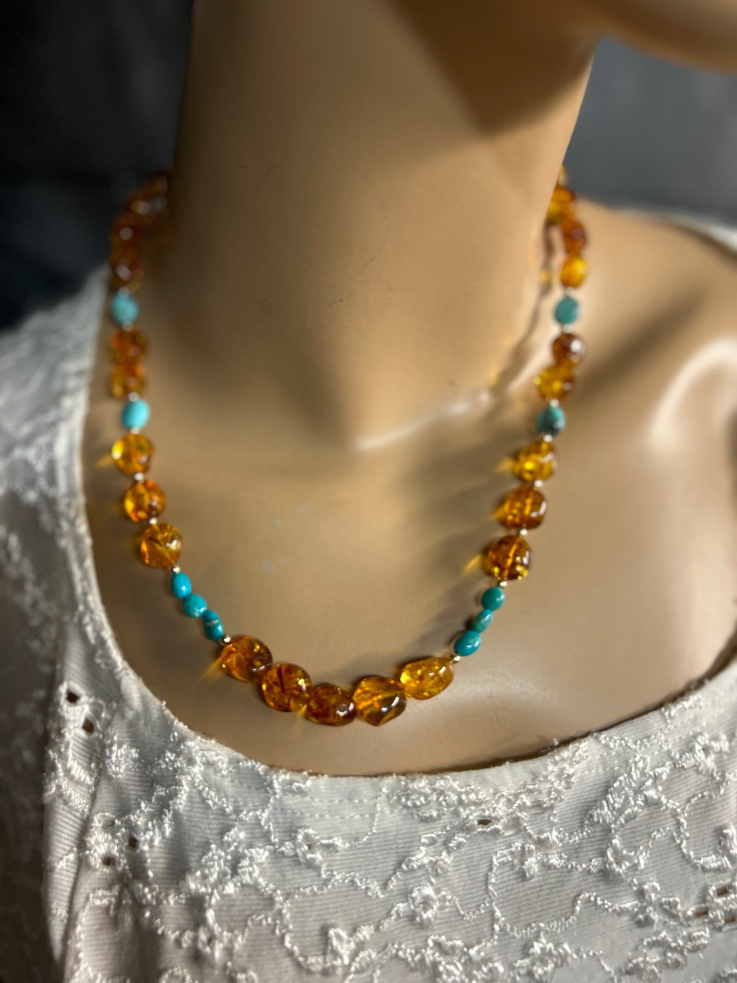 Amber and Turquoise necklace