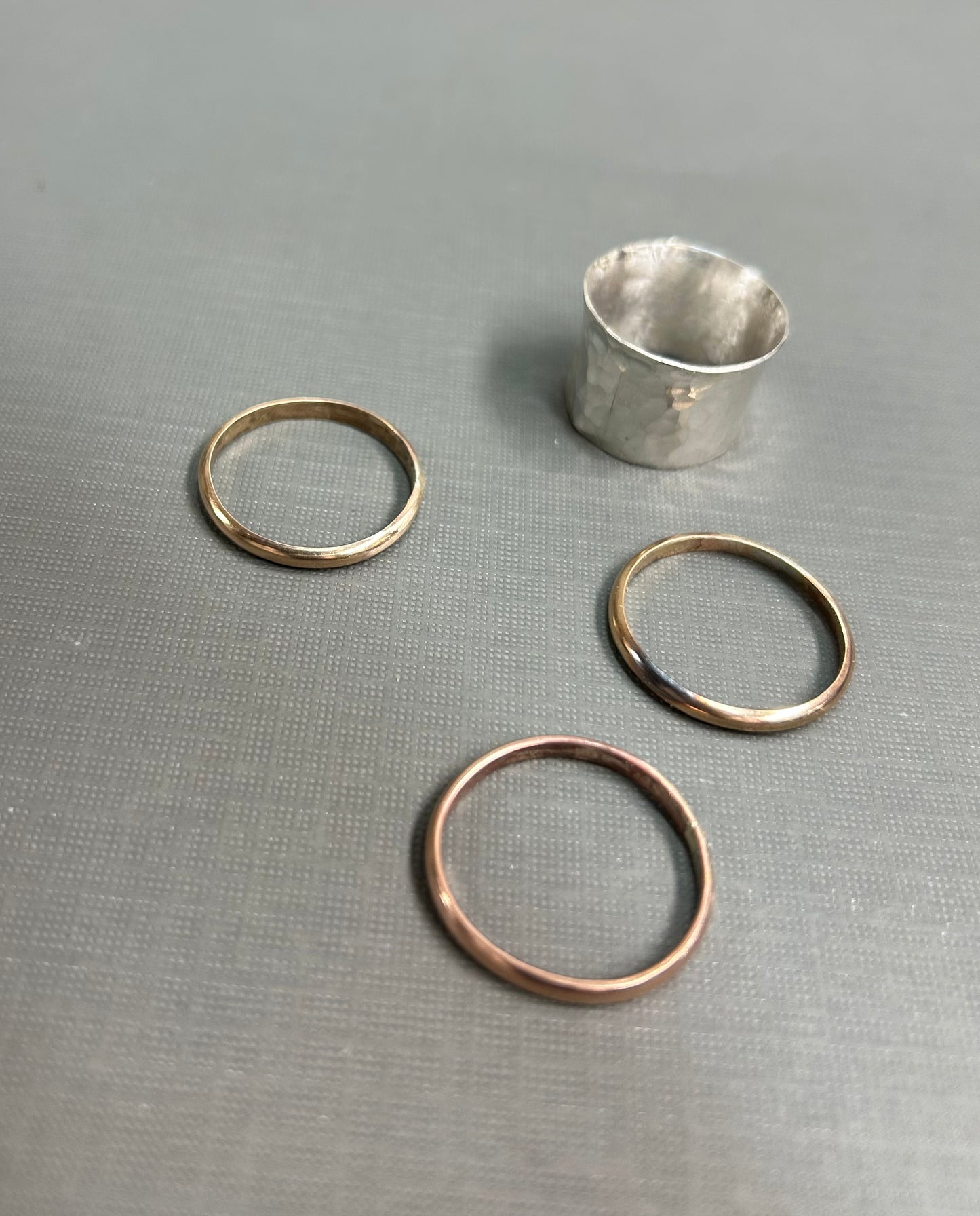 Spinner ring-meditation ring gold and silver