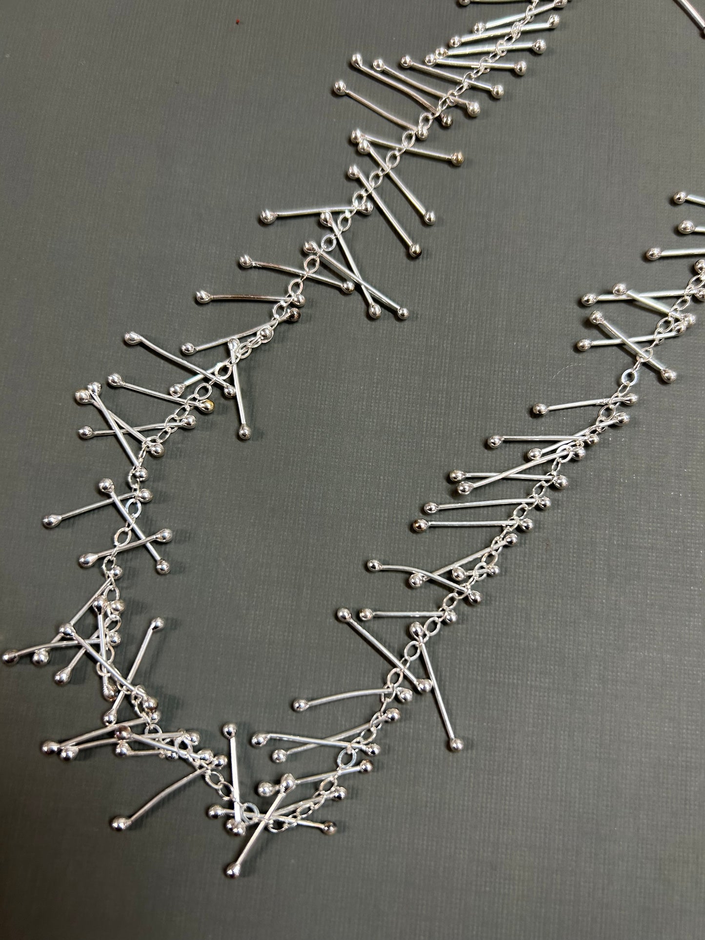 Silver “sticks”-Taiga necklace