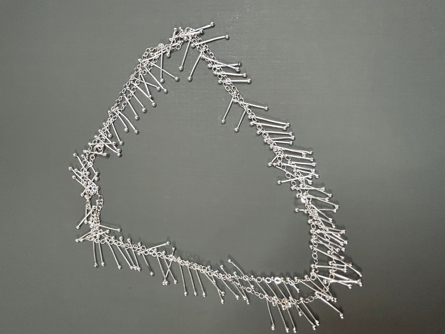 Silver “sticks”-Taiga necklace