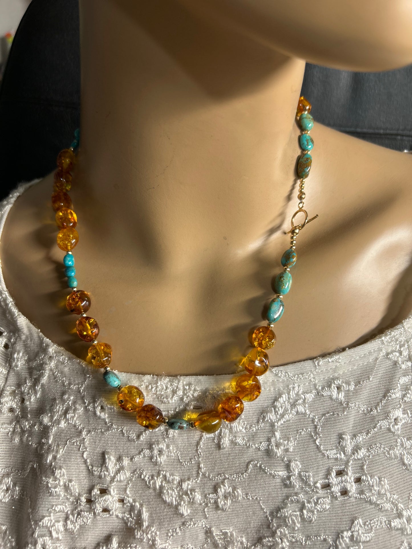 Amber and Turquoise necklace