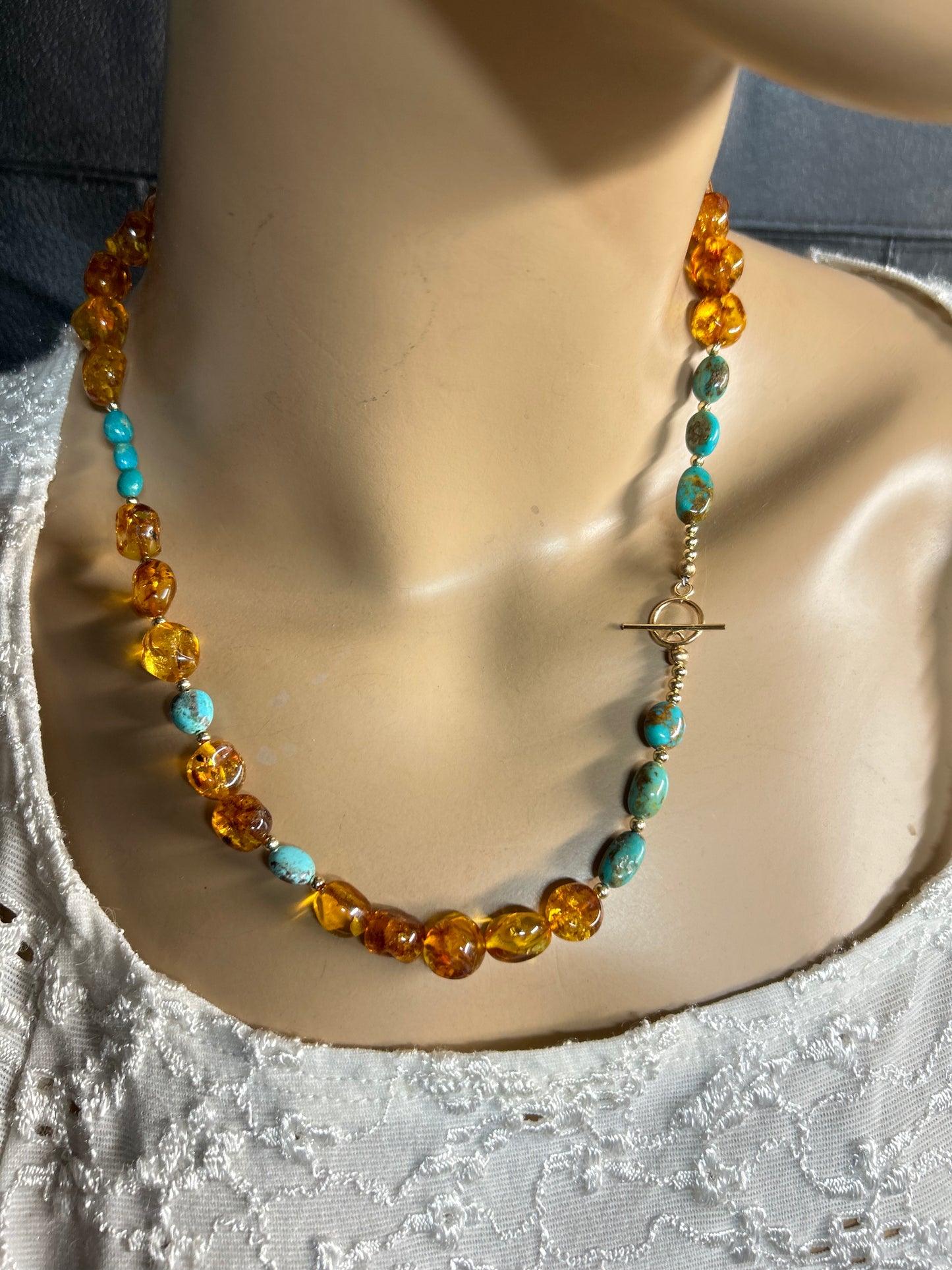 Amber and Turquoise necklace