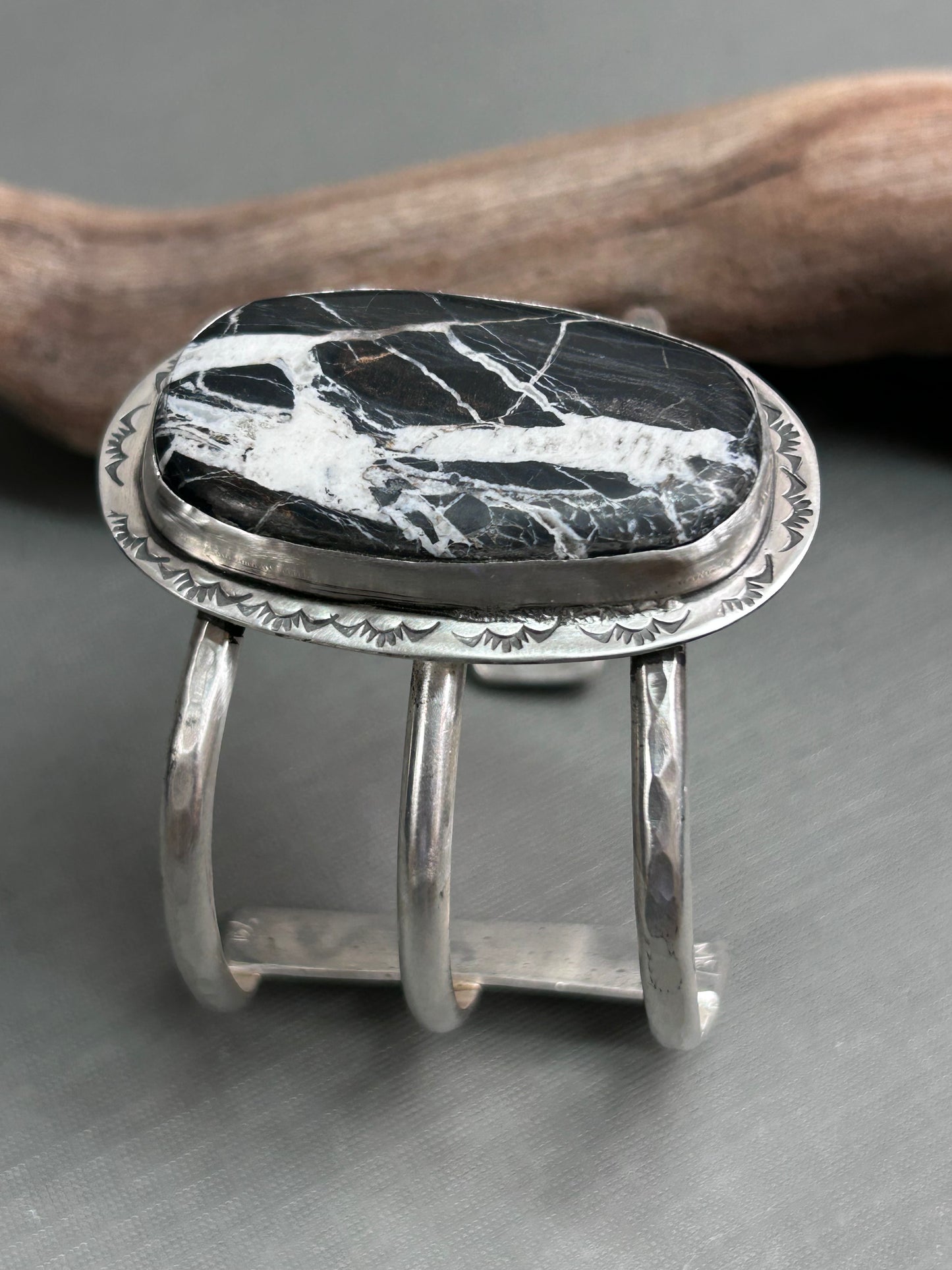 White Buffalo silver cuff