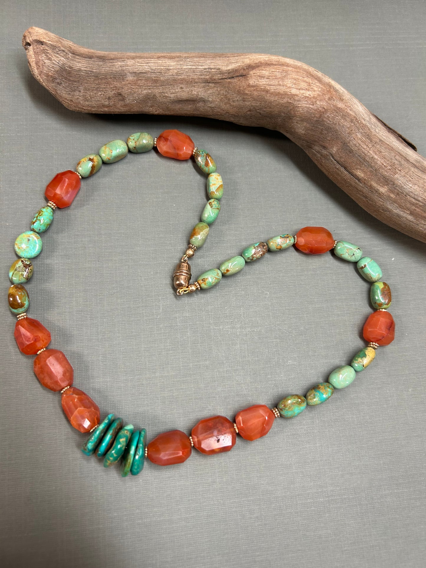 Turquoise and Carnelian necklace