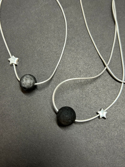Moon craters and star necklace