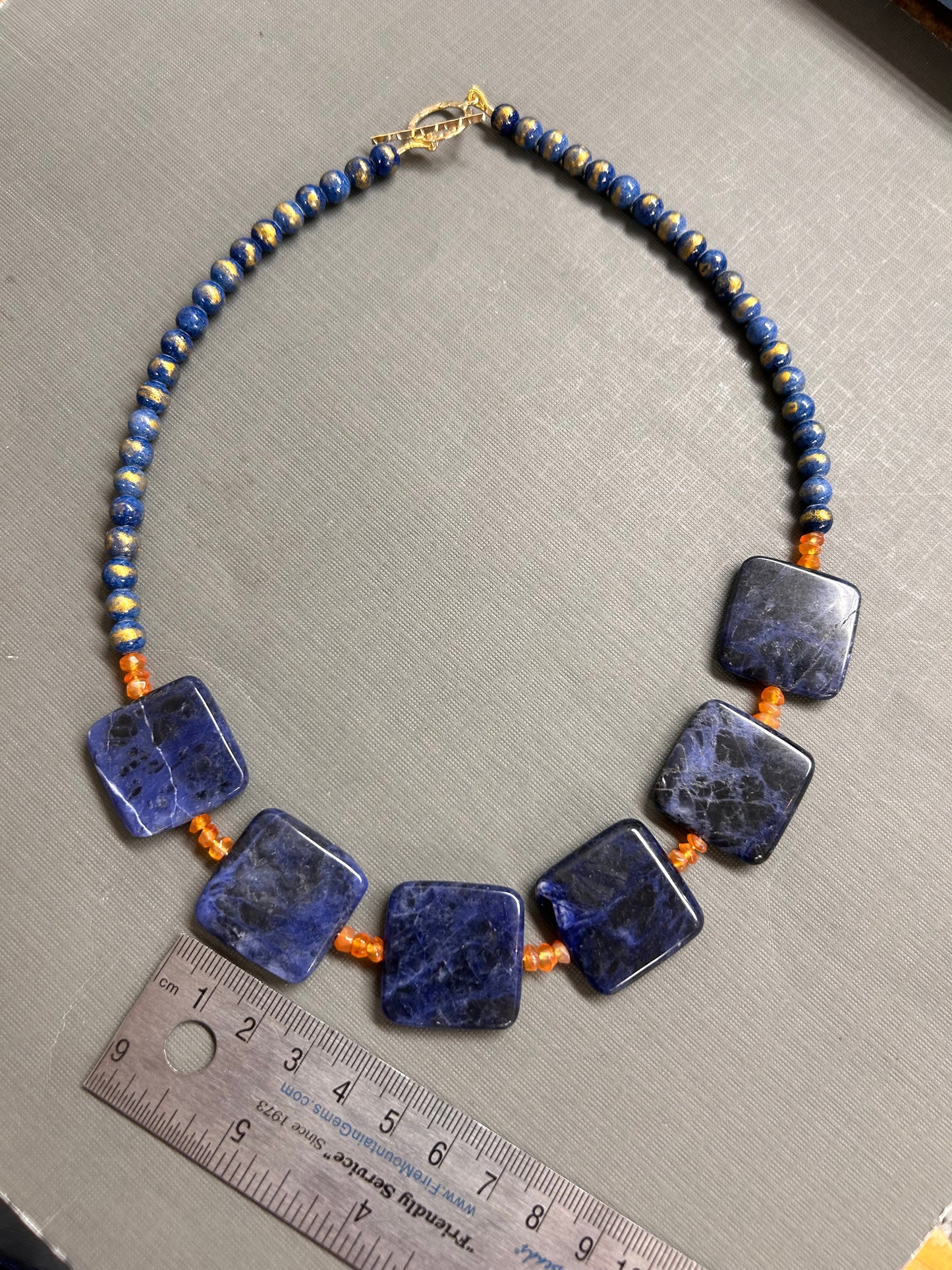 Sodalite and Carnelian necklace