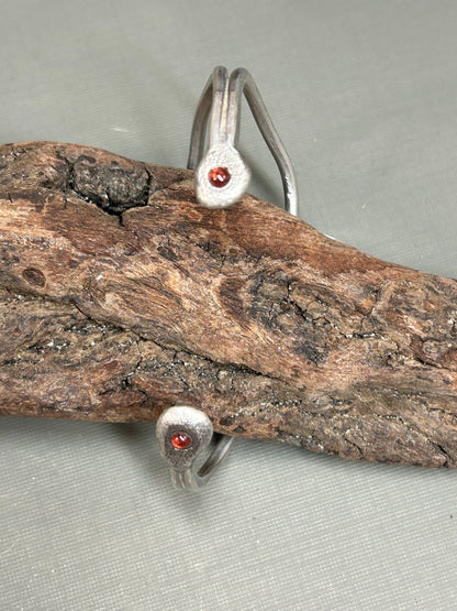 Labradorite cuff bracelet with Garnets